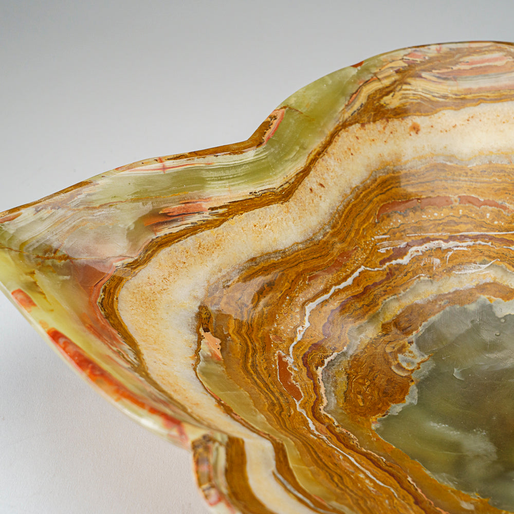 Genuine Polished Banded Onyx Bowl from Mexico (9.5 lbs)