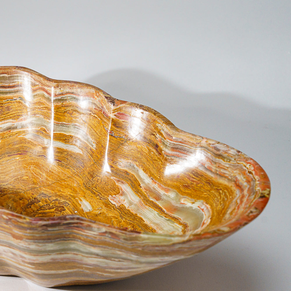 Genuine Polished Banded Onyx Bowl from Pakistan (7 lbs)