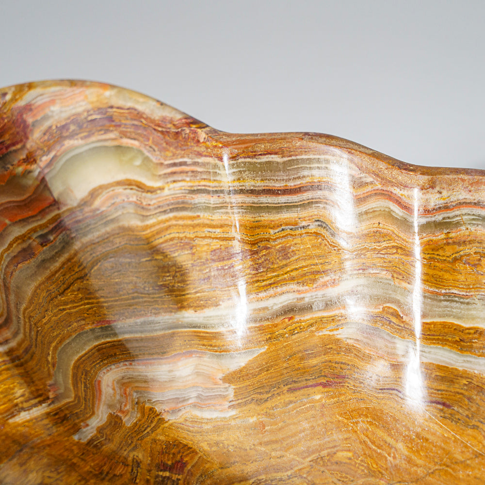 Genuine Polished Banded Onyx Bowl from Pakistan (7 lbs)