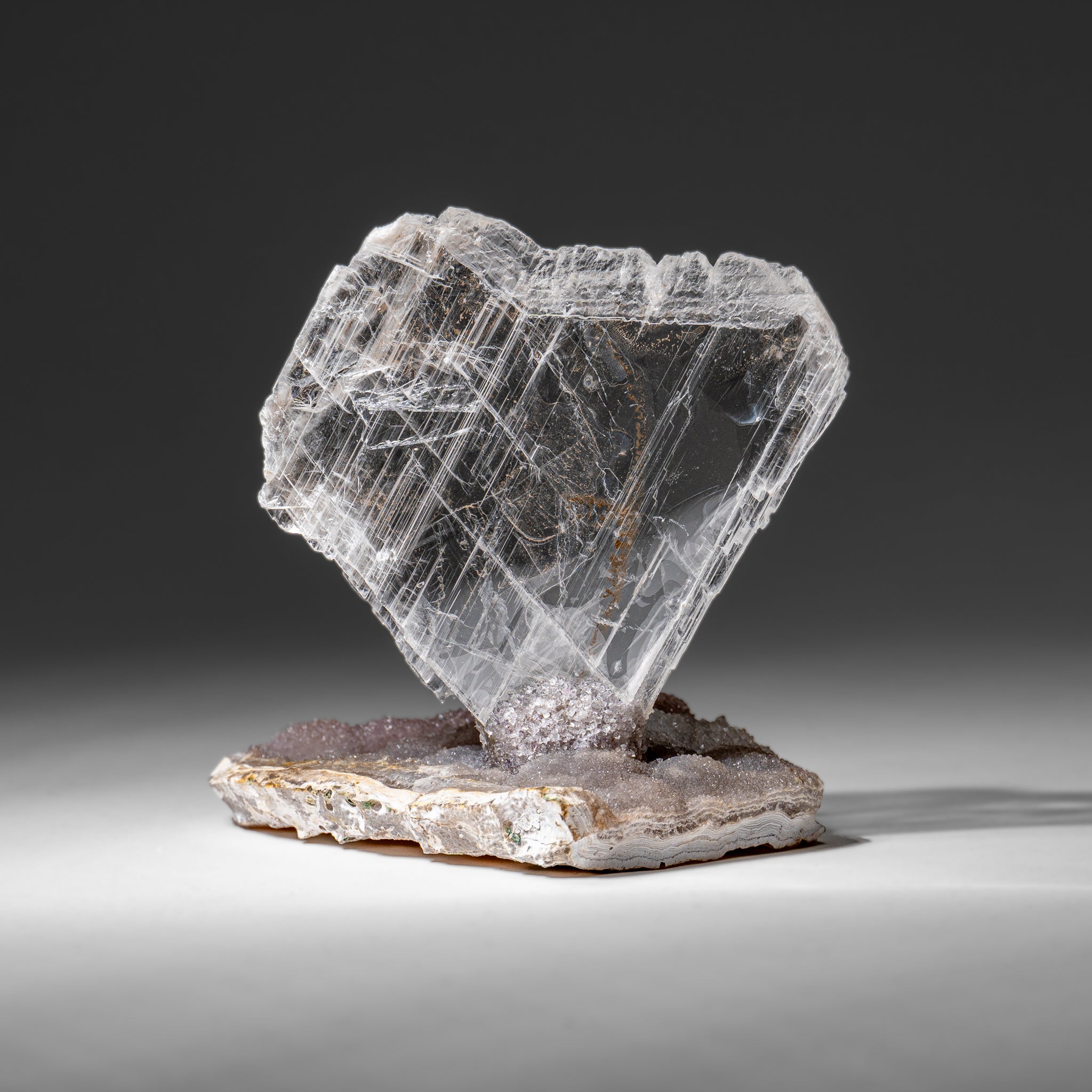 Gypsum Var. Selenite on Matrix from Rio Grande do Sul, Brazil (316.4 grams)