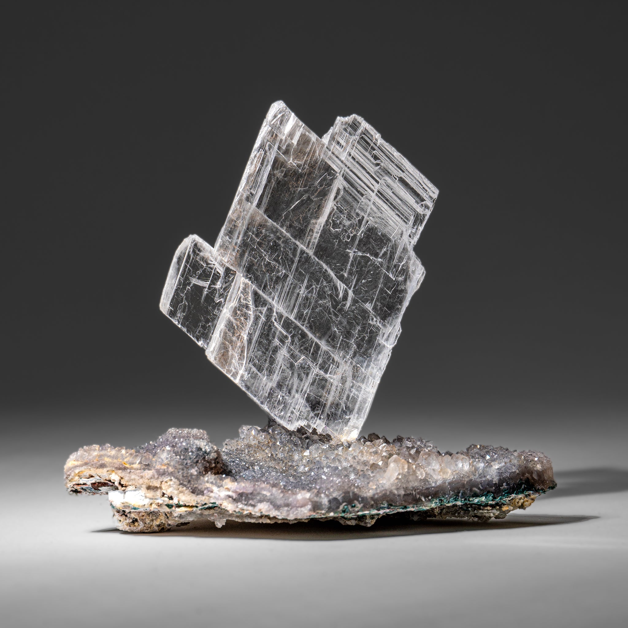 Gypsum Var. Selenite on Matrix from Rio Grande do Sul, Brazil (524.5 grams)
