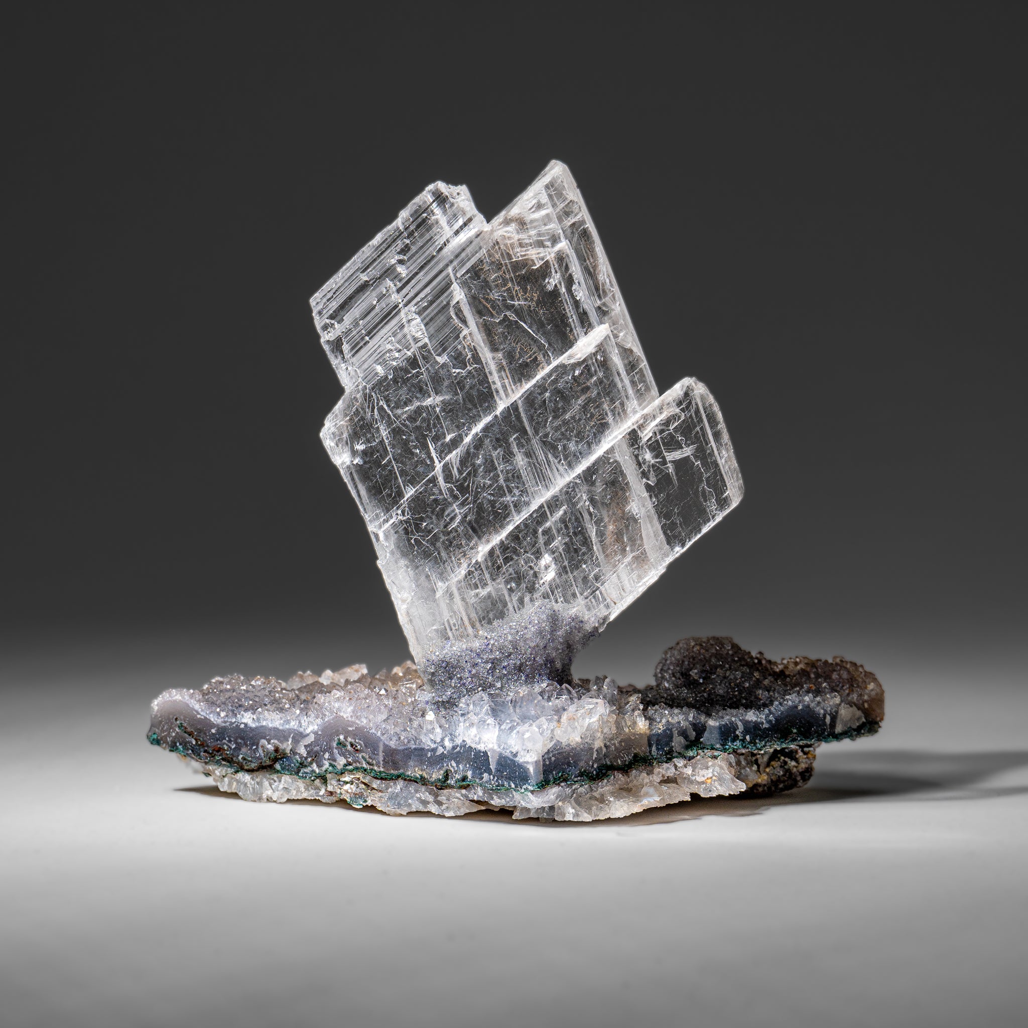 Gypsum Var. Selenite on Matrix from Rio Grande do Sul, Brazil (524.5 grams)