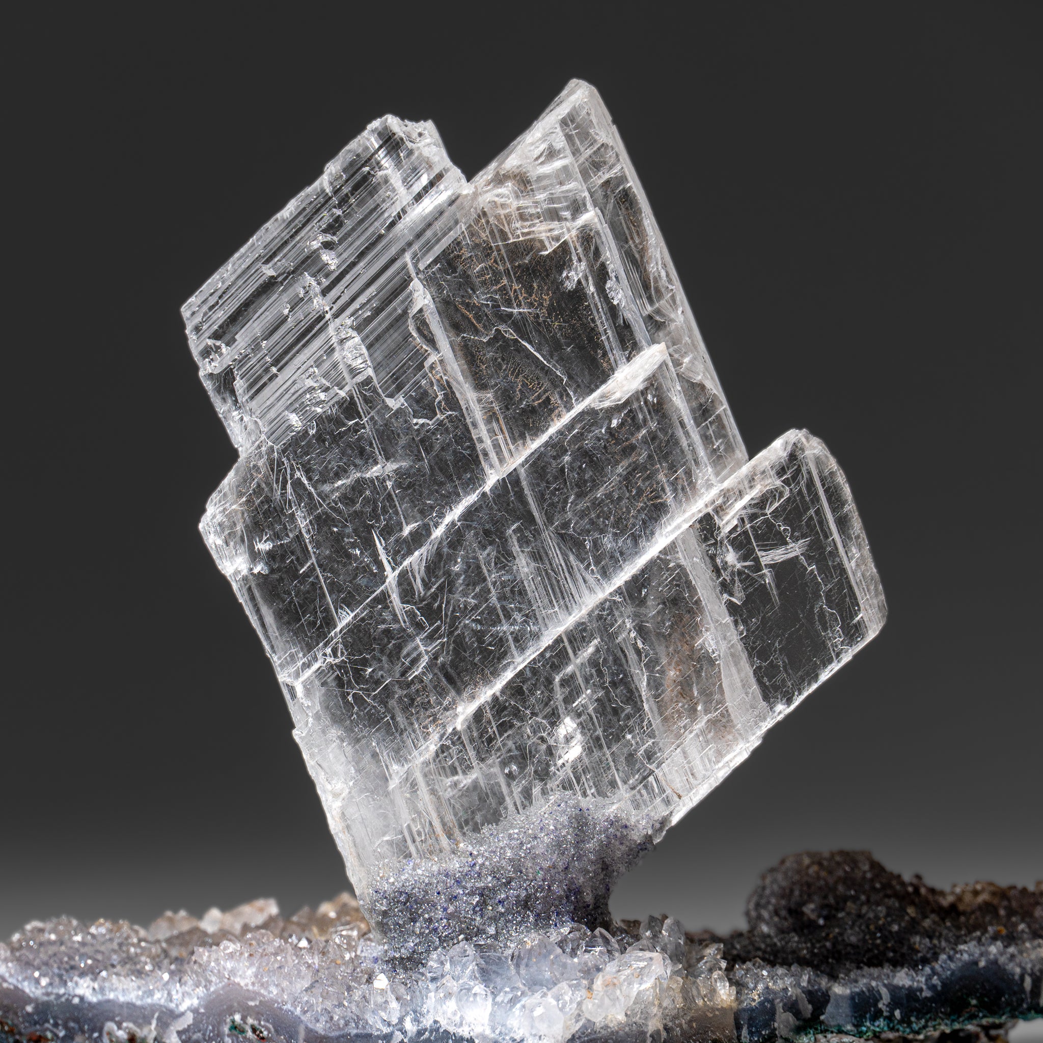 Gypsum Var. Selenite on Matrix from Rio Grande do Sul, Brazil (524.5 grams)