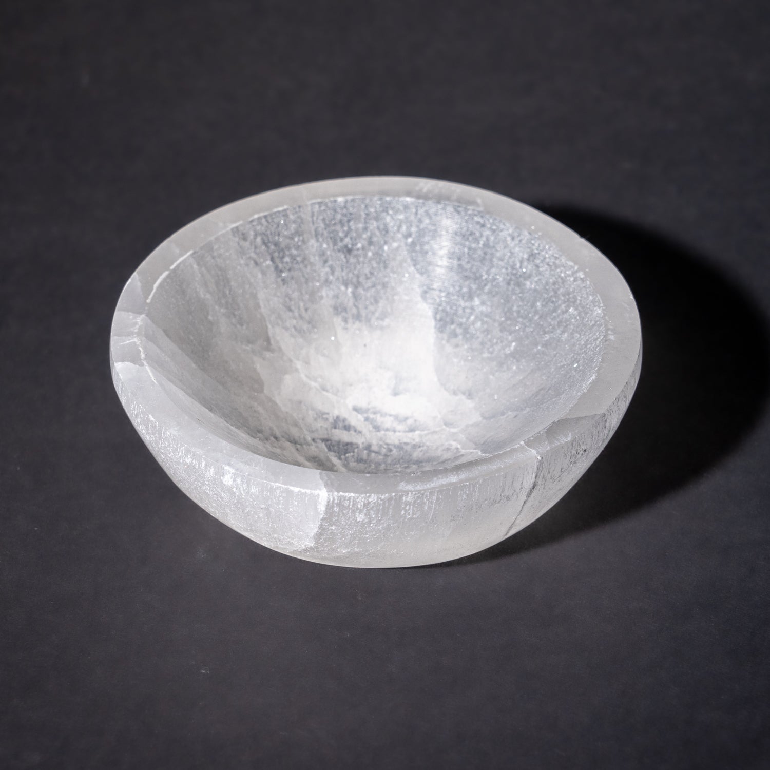 Genuine Selenite Polished Round Bowl (325.9 grams)