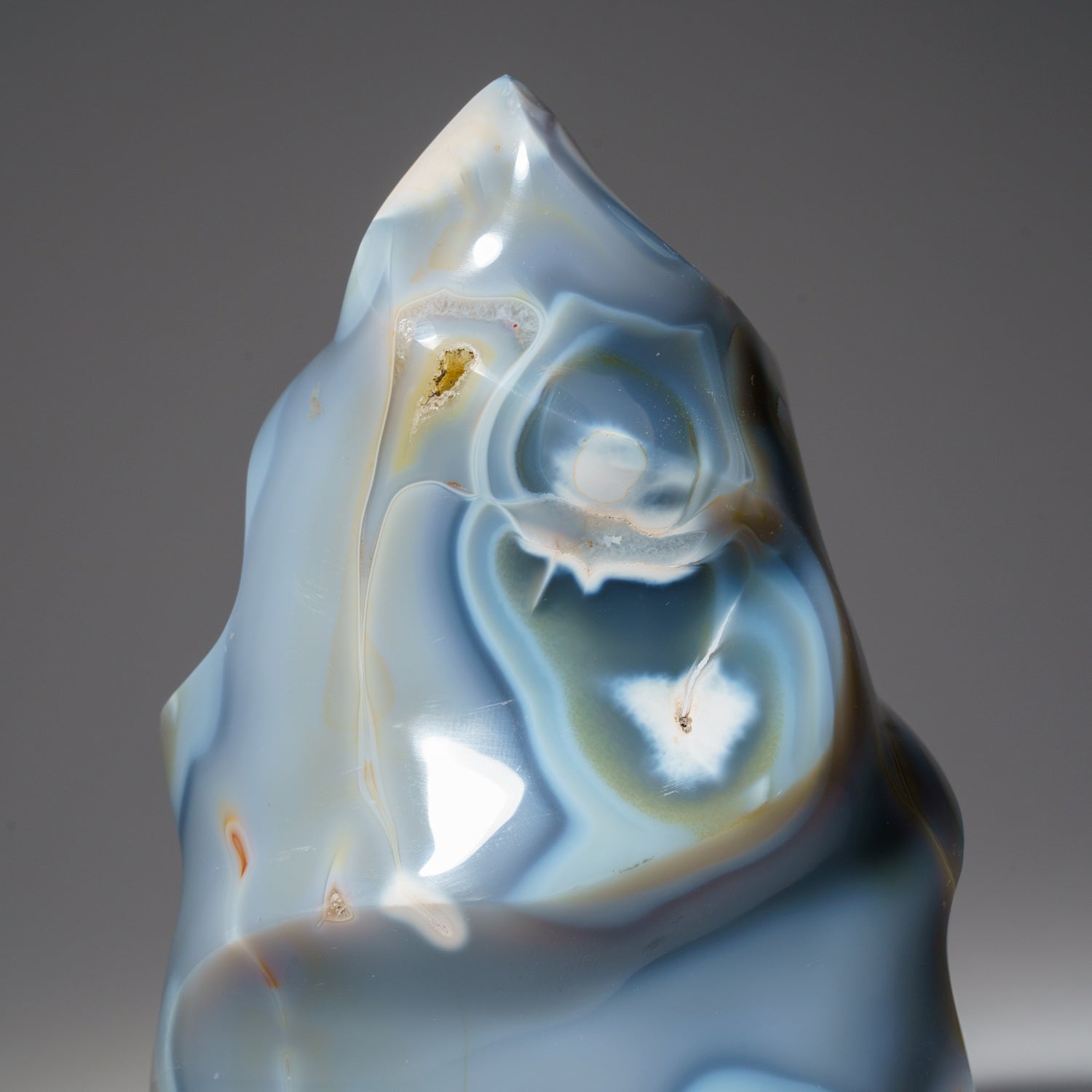 Blue Chalcedony Orca Stone Flame Freeform (2.5 lbs)