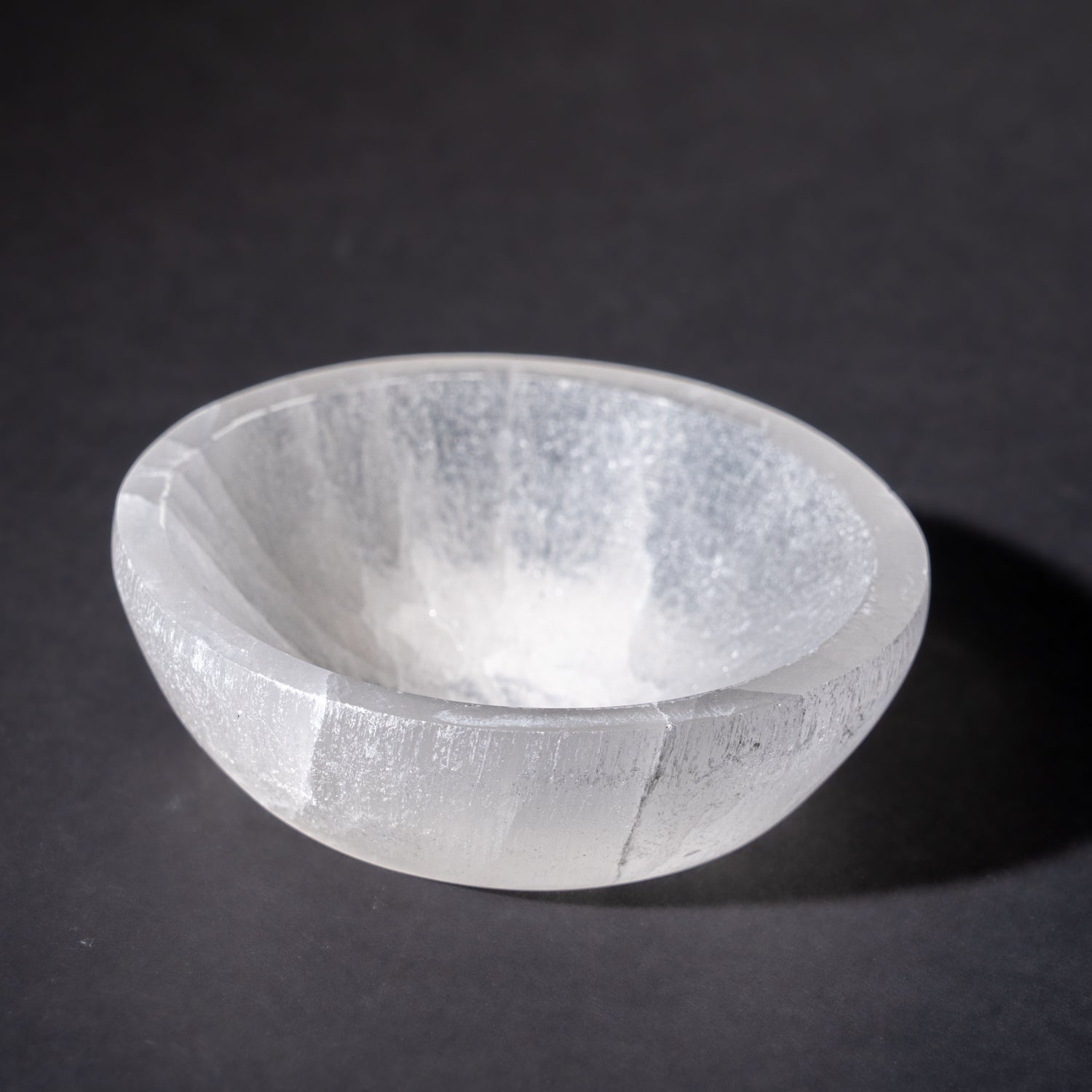 Genuine Selenite Polished Round Bowl (325.9 grams)