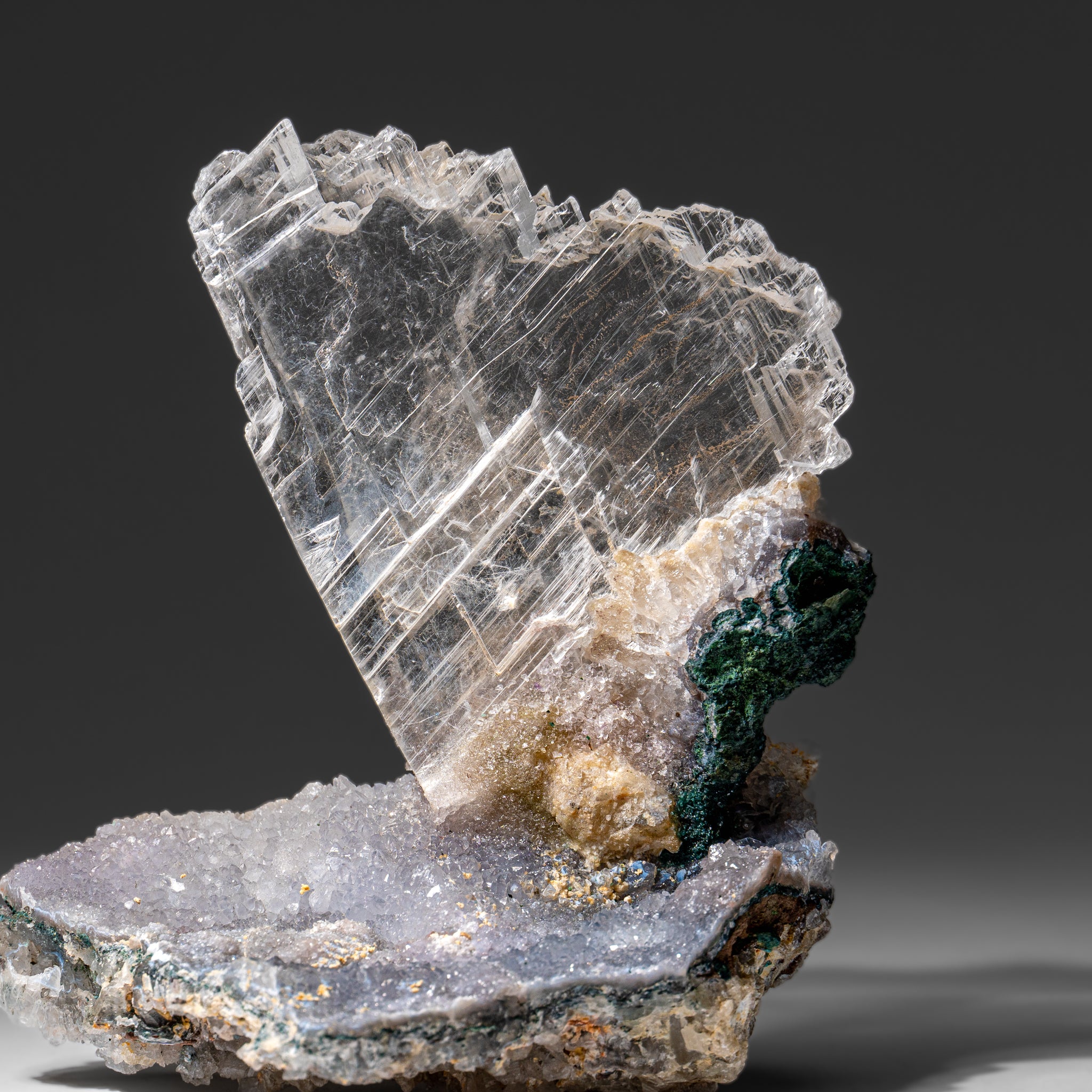 Gypsum Var. Selenite on Matrix from Rio Grande do Sul, Brazil (1.5 lbs)