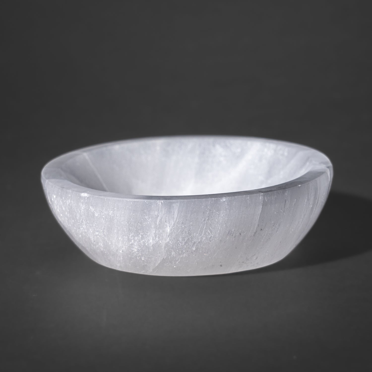 Genuine Polished Selenite Round Bowl (1.4 lbs)