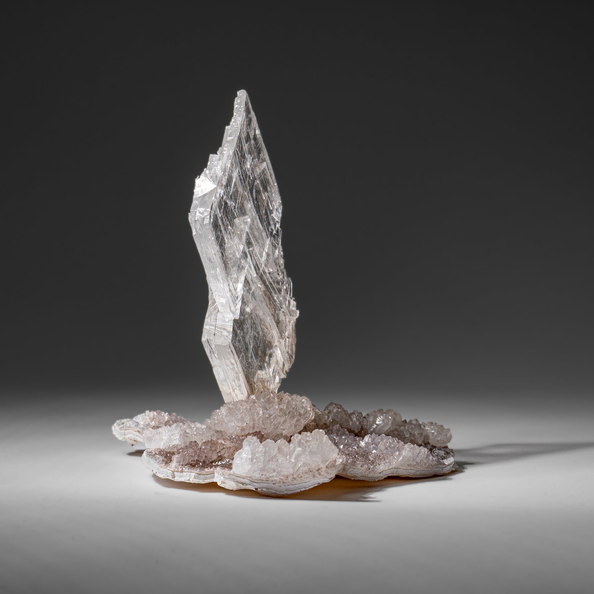 Gypsum Var. Selenite on Matrix from Rio Grande do Sul, Brazil (1.3 lbs)