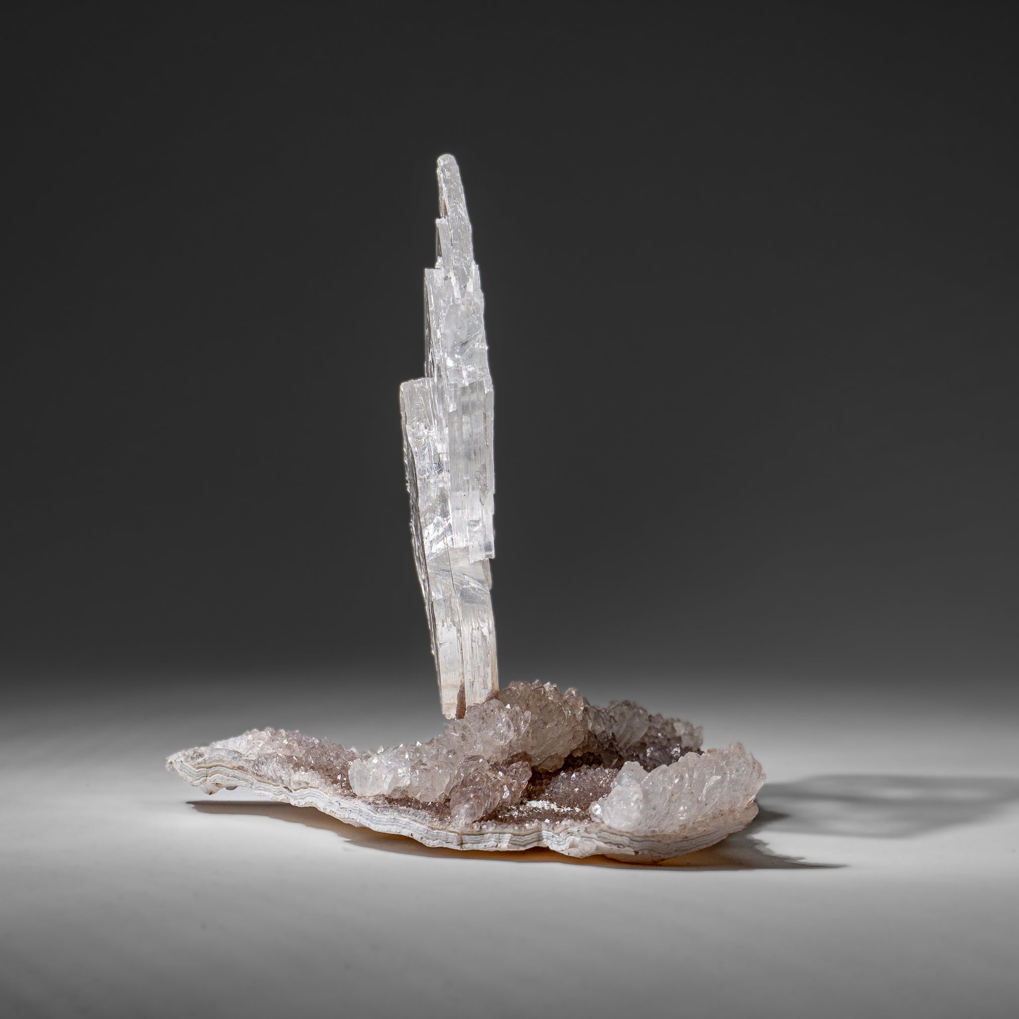 Gypsum Var. Selenite on Matrix from Rio Grande do Sul, Brazil (1.3 lbs)