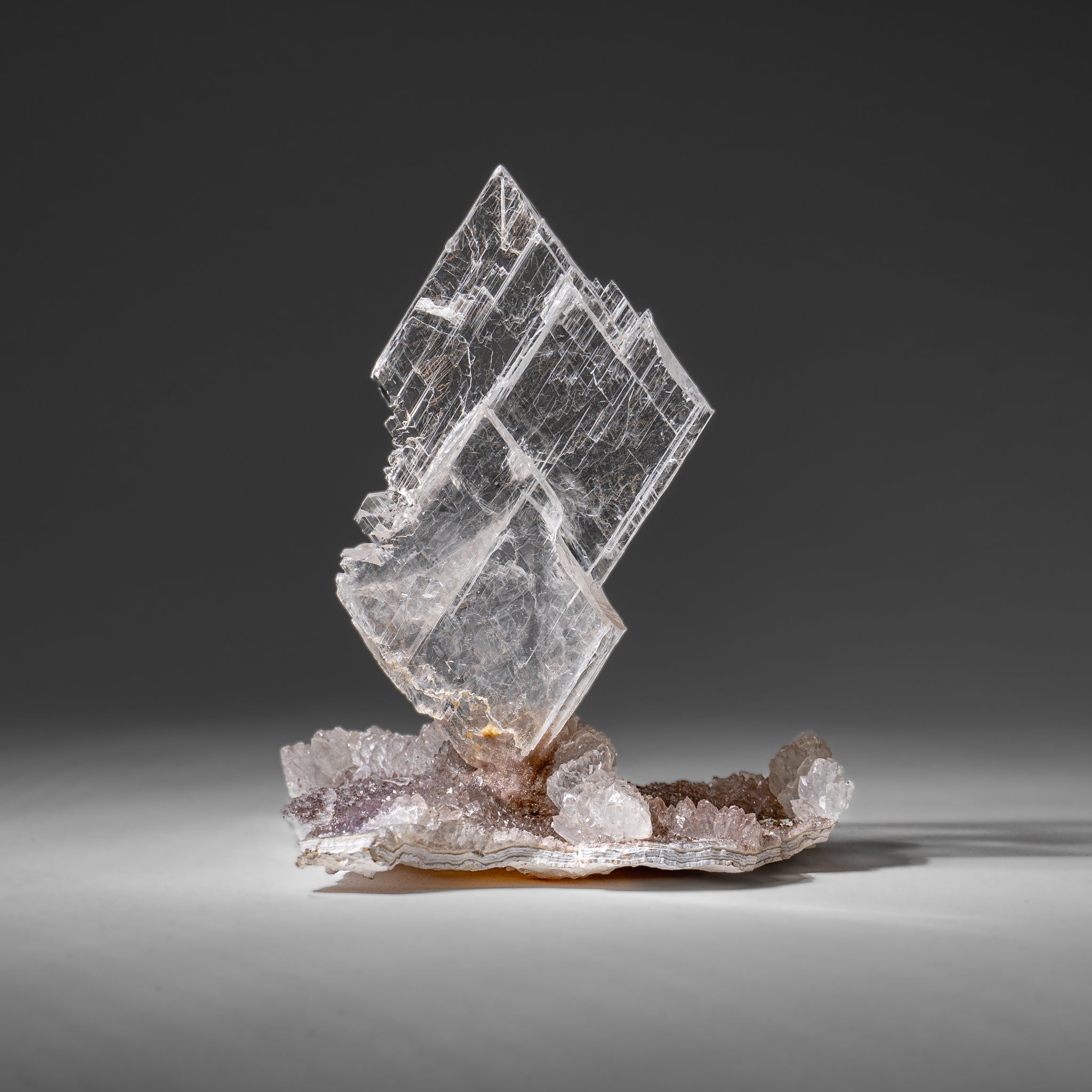 Gypsum Var. Selenite on Matrix from Rio Grande do Sul, Brazil (1.3 lbs)