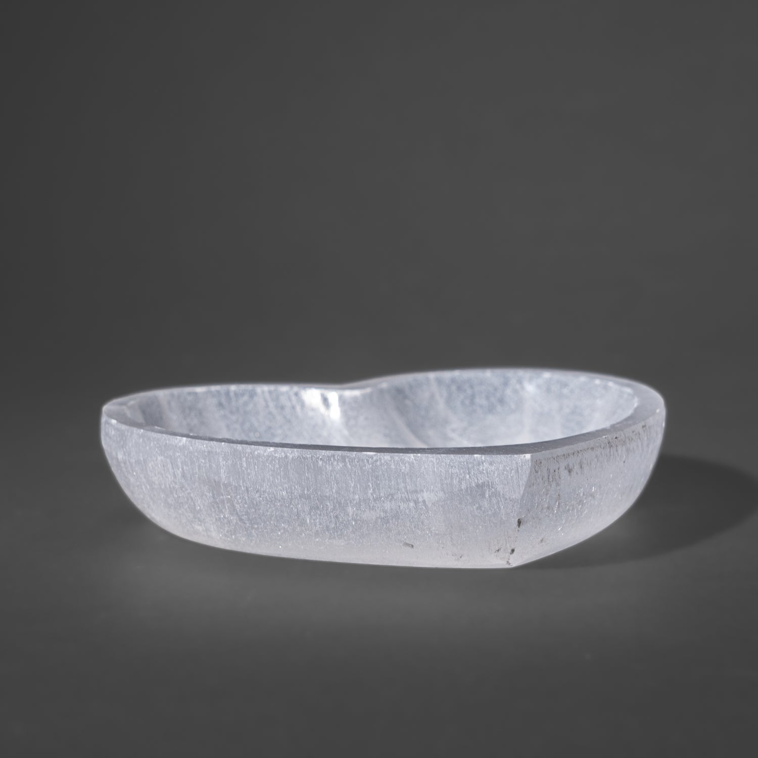 Genuine Polished Selenite Medium Heart Bowl