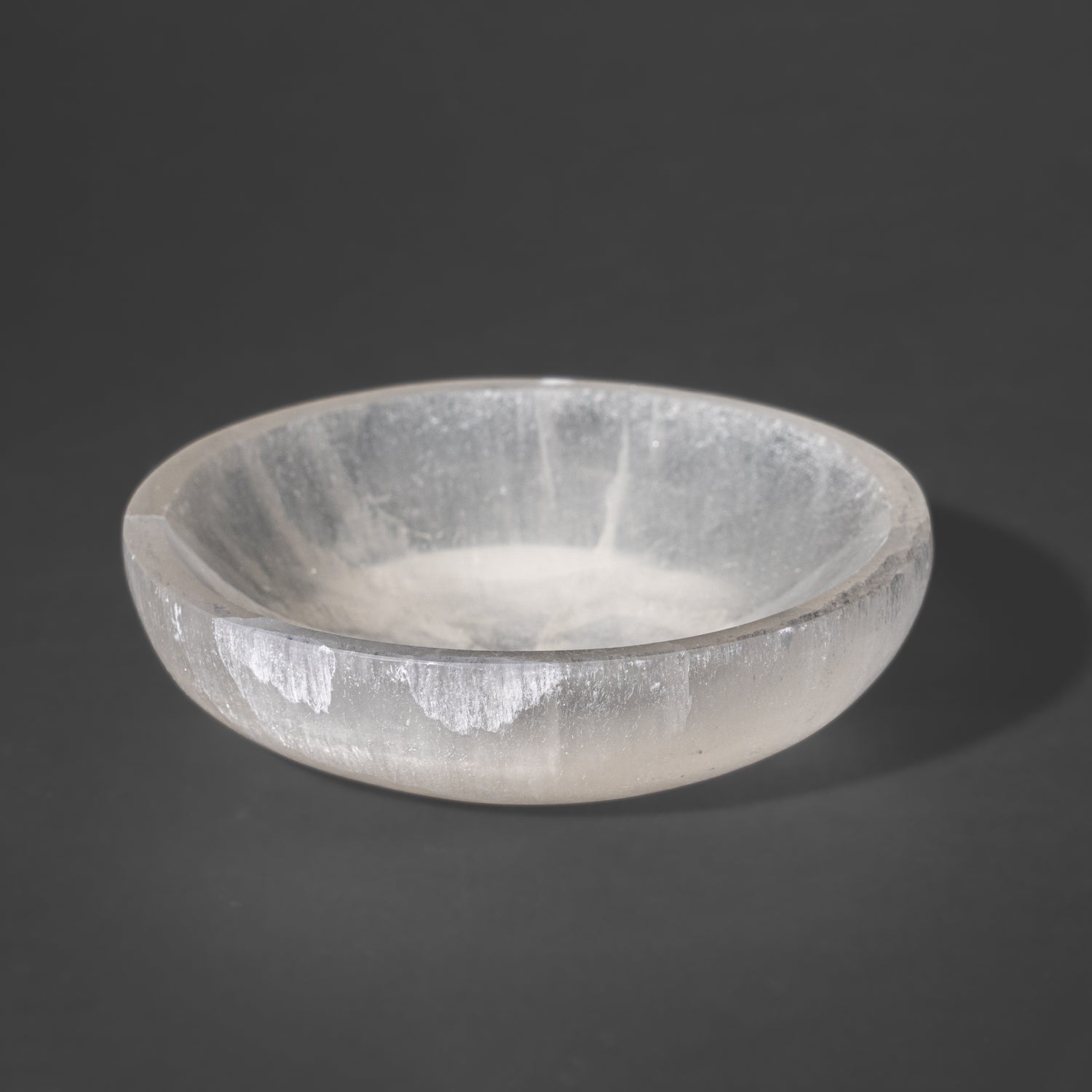 Genuine Polished Selenite Round Bowl (1.3 lbs)