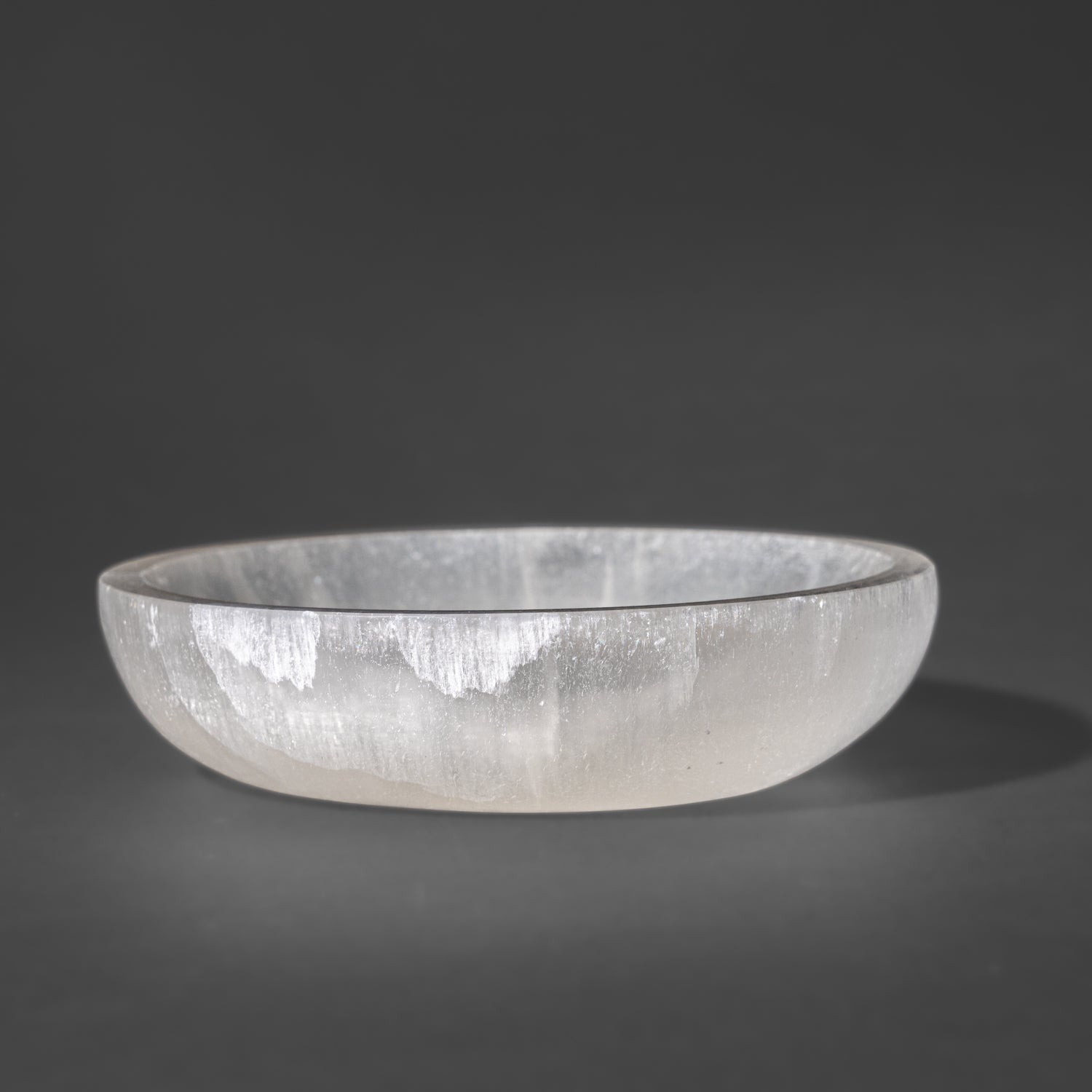 Genuine Polished Selenite Round Bowl (1.3 lbs)