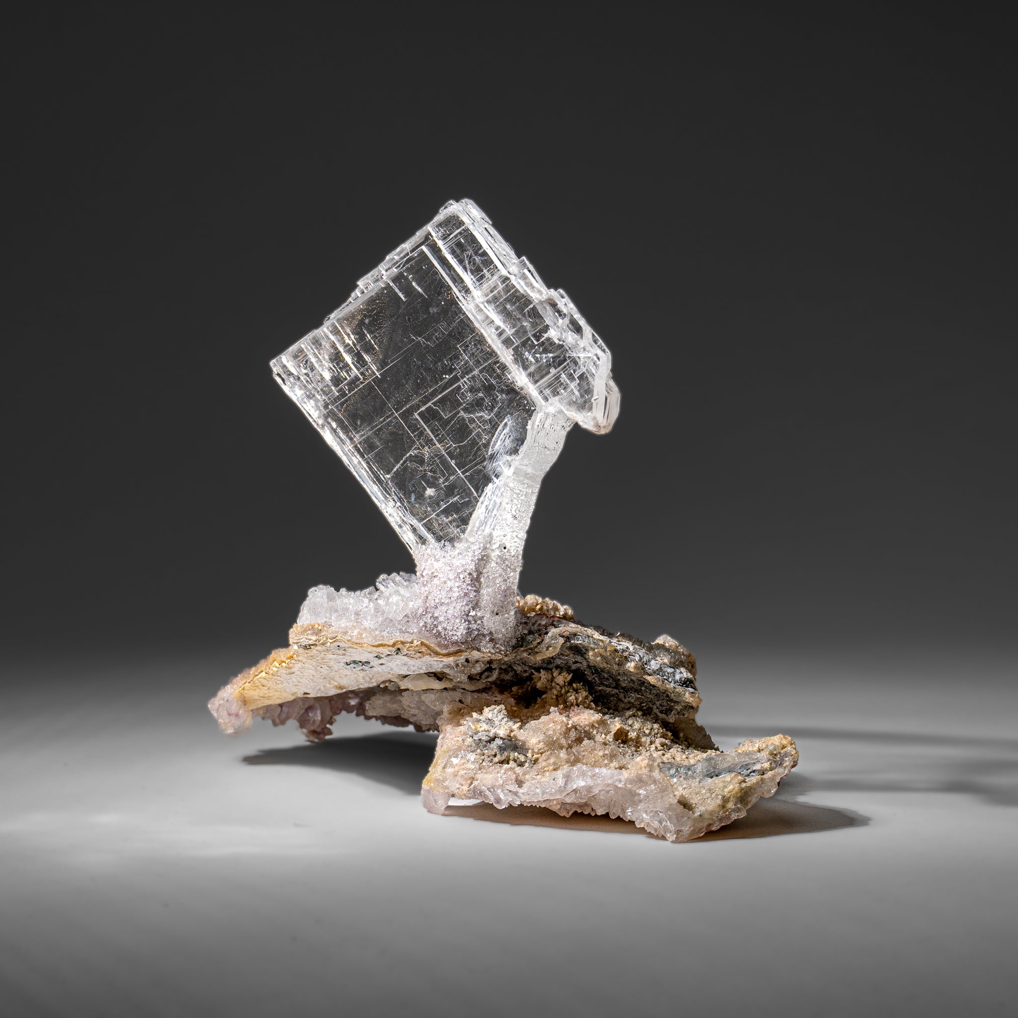 Gypsum Var. Selenite on Matrix from Rio Grande do Sul, Brazil (1.6 lbs)