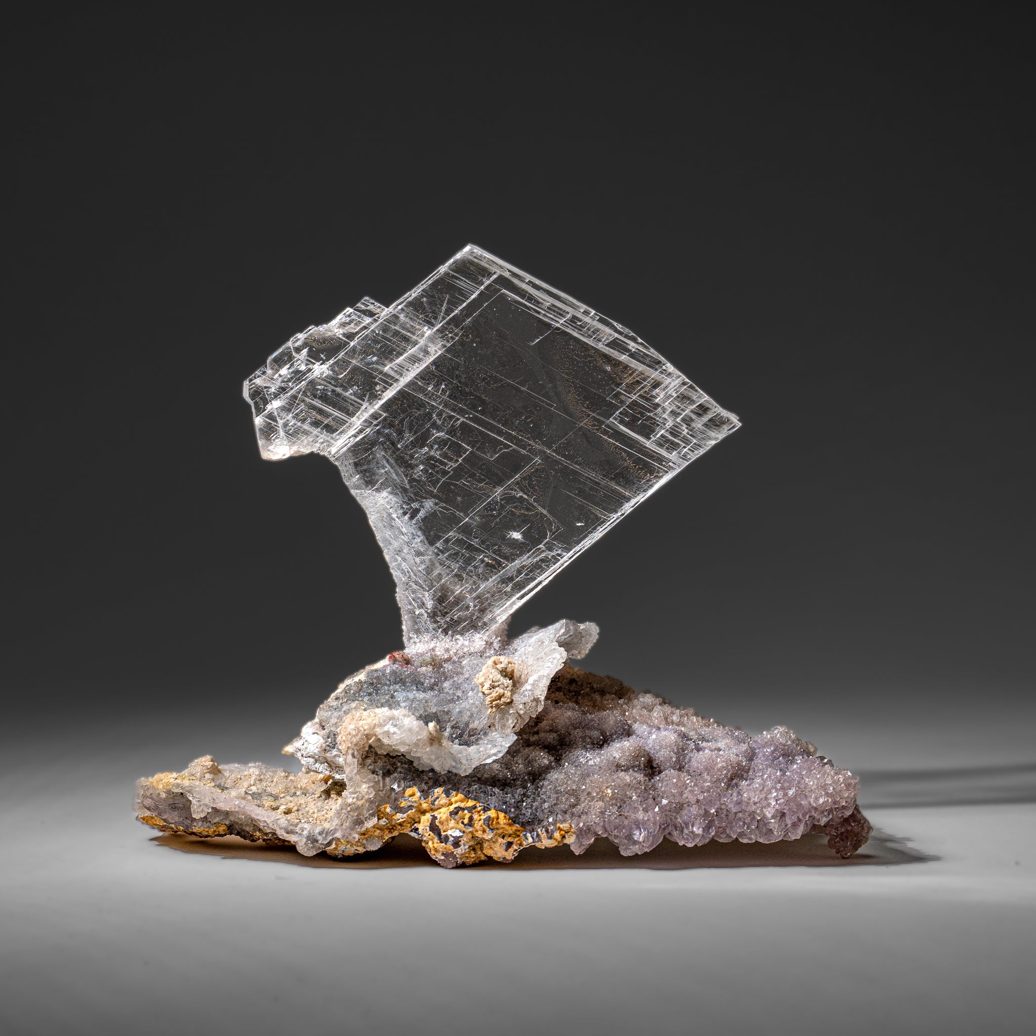 Gypsum Var. Selenite on Matrix from Rio Grande do Sul, Brazil (1.6 lbs)