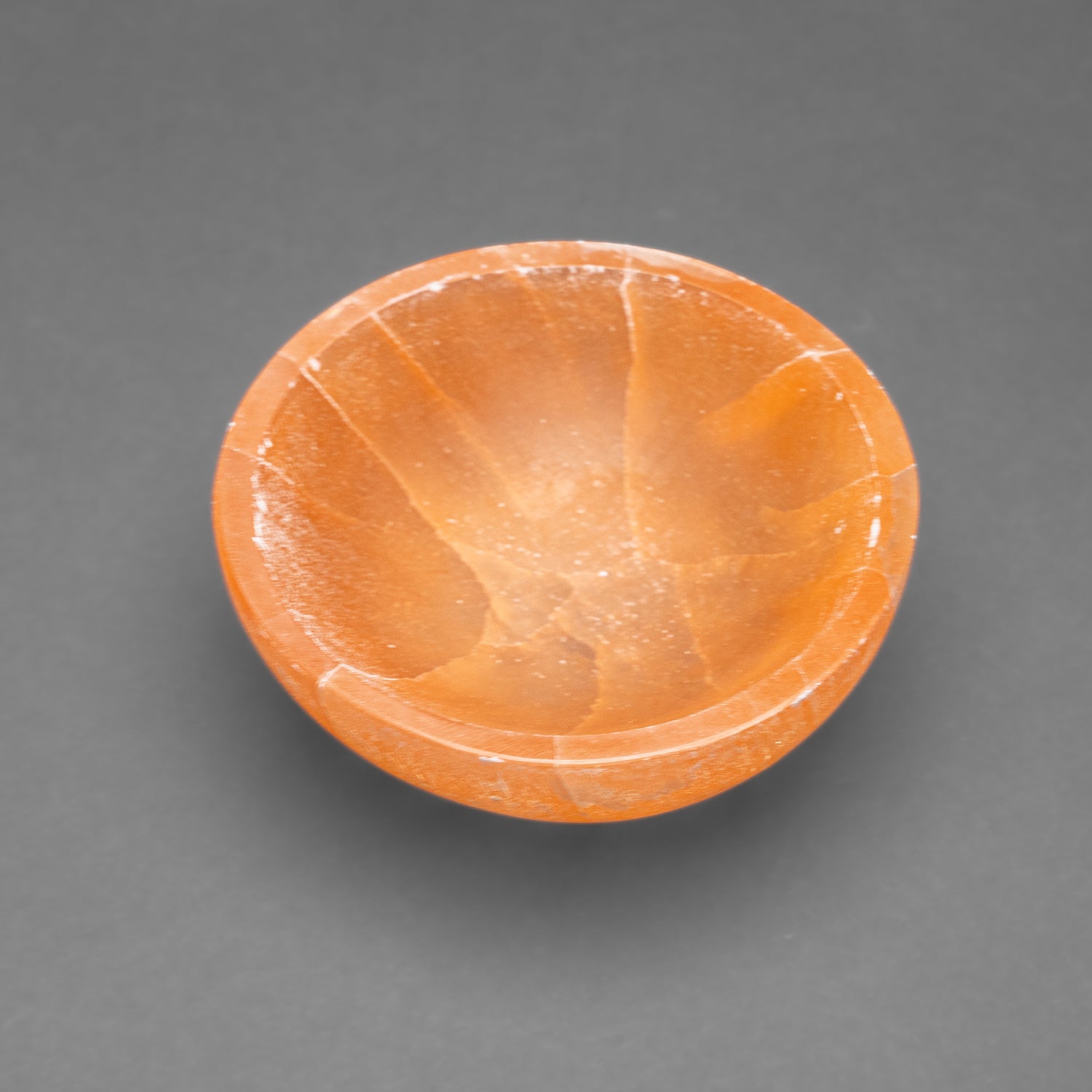 Genuine Polished Orange Selenite Small Dish from Morocco