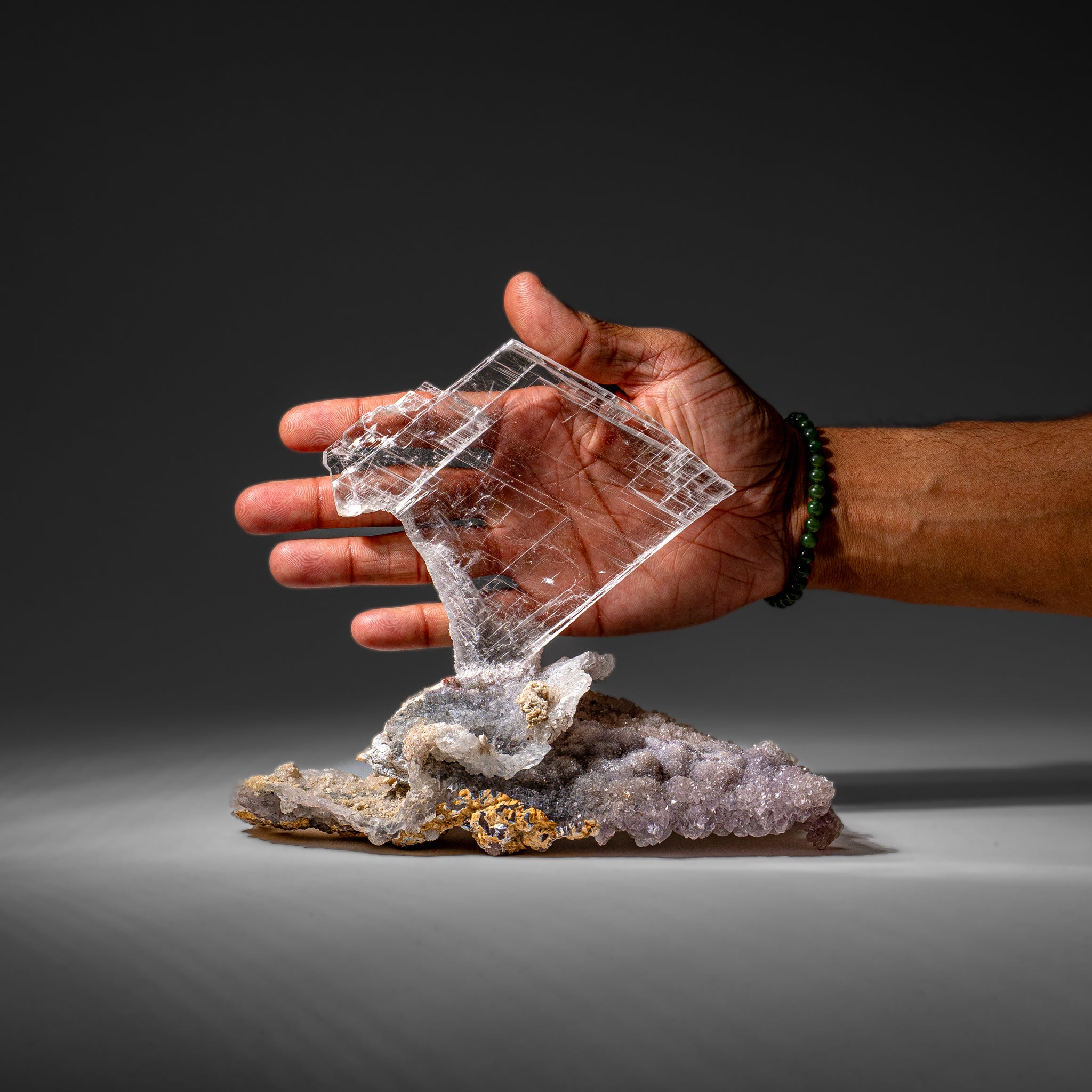 Gypsum Var. Selenite on Matrix from Rio Grande do Sul, Brazil (1.6 lbs)