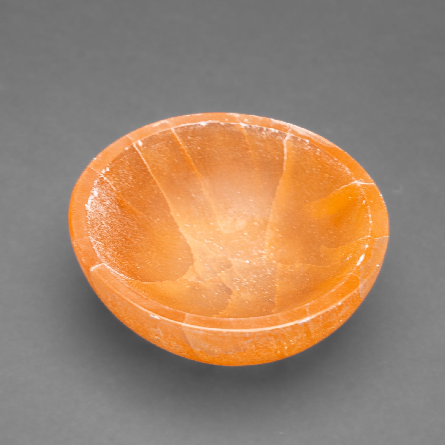 Genuine Polished Orange Selenite Small Dish from Morocco