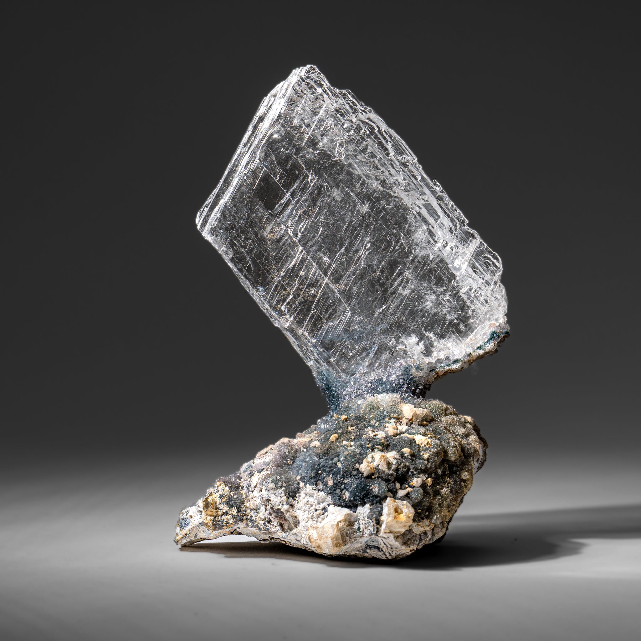 Gypsum Var. Selenite on Matrix from Rio Grande do Sul, Brazil (2.45 lbs)