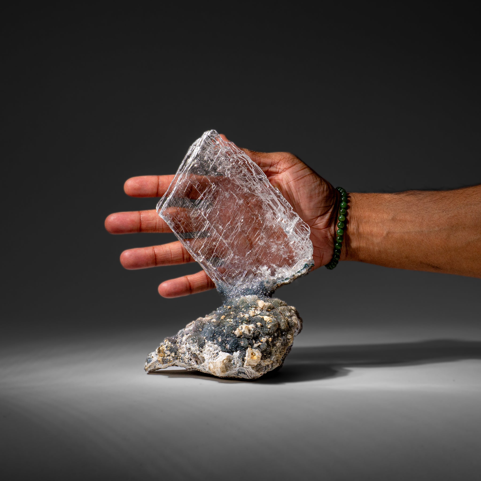 Gypsum Var. Selenite on Matrix from Rio Grande do Sul, Brazil (2.45 lbs)