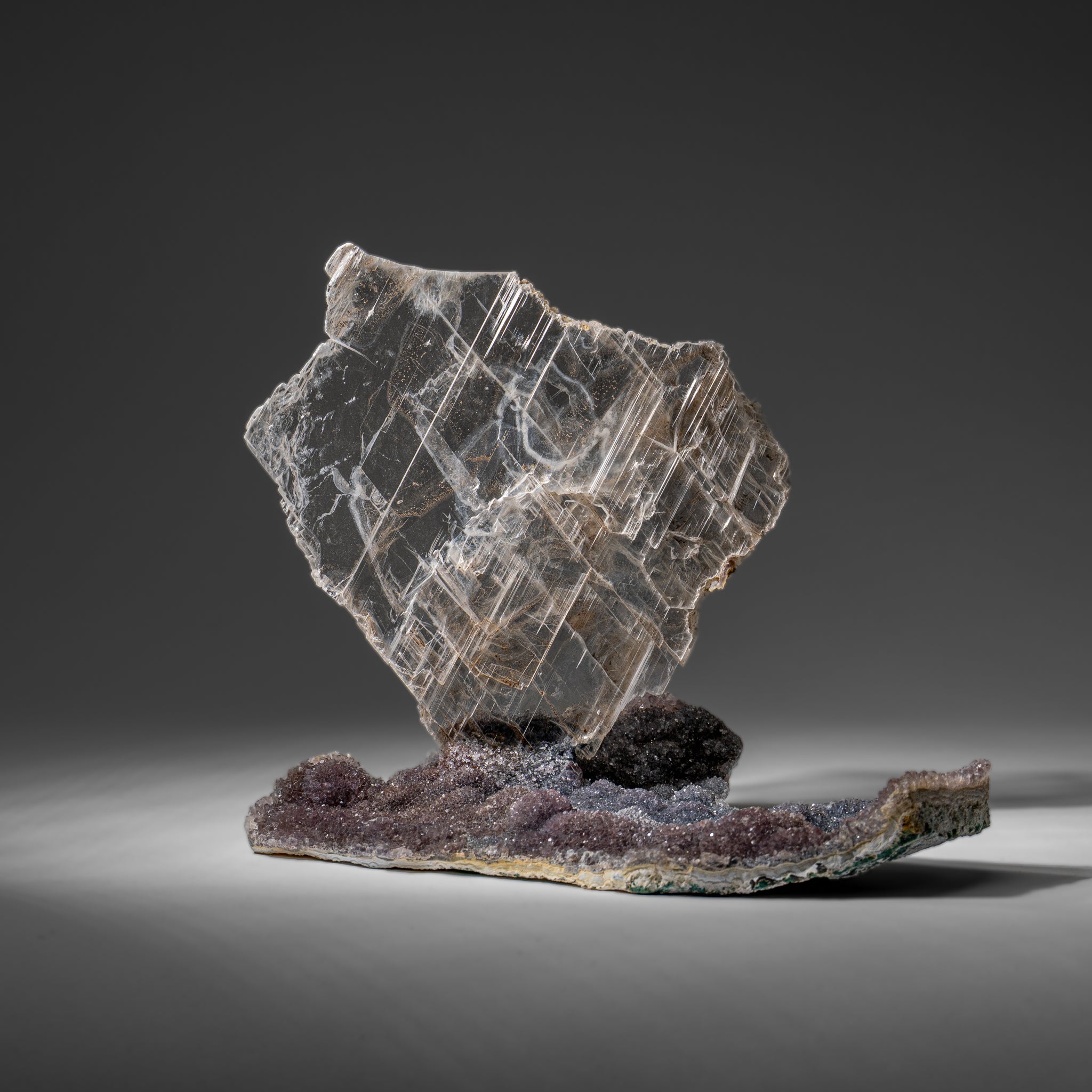 Gypsum Var. Selenite on Matrix from Rio Grande do Sul, Brazil (2.4 lbs)