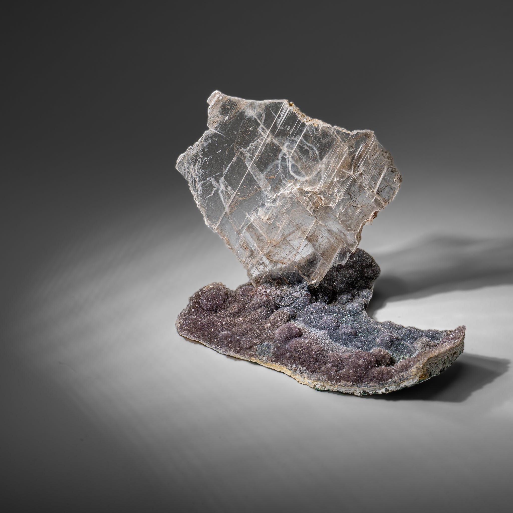 Gypsum Var. Selenite on Matrix from Rio Grande do Sul, Brazil (2.4 lbs)