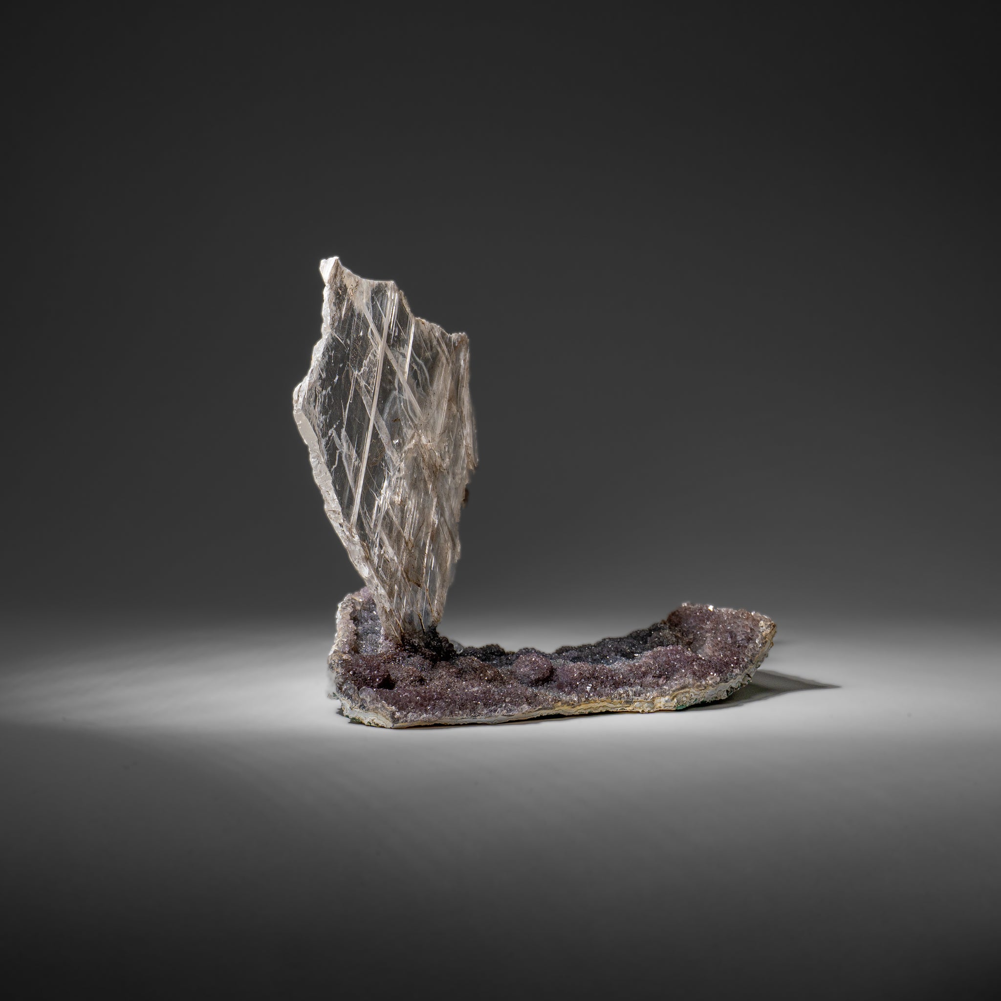 Gypsum Var. Selenite on Matrix from Rio Grande do Sul, Brazil (2.4 lbs)