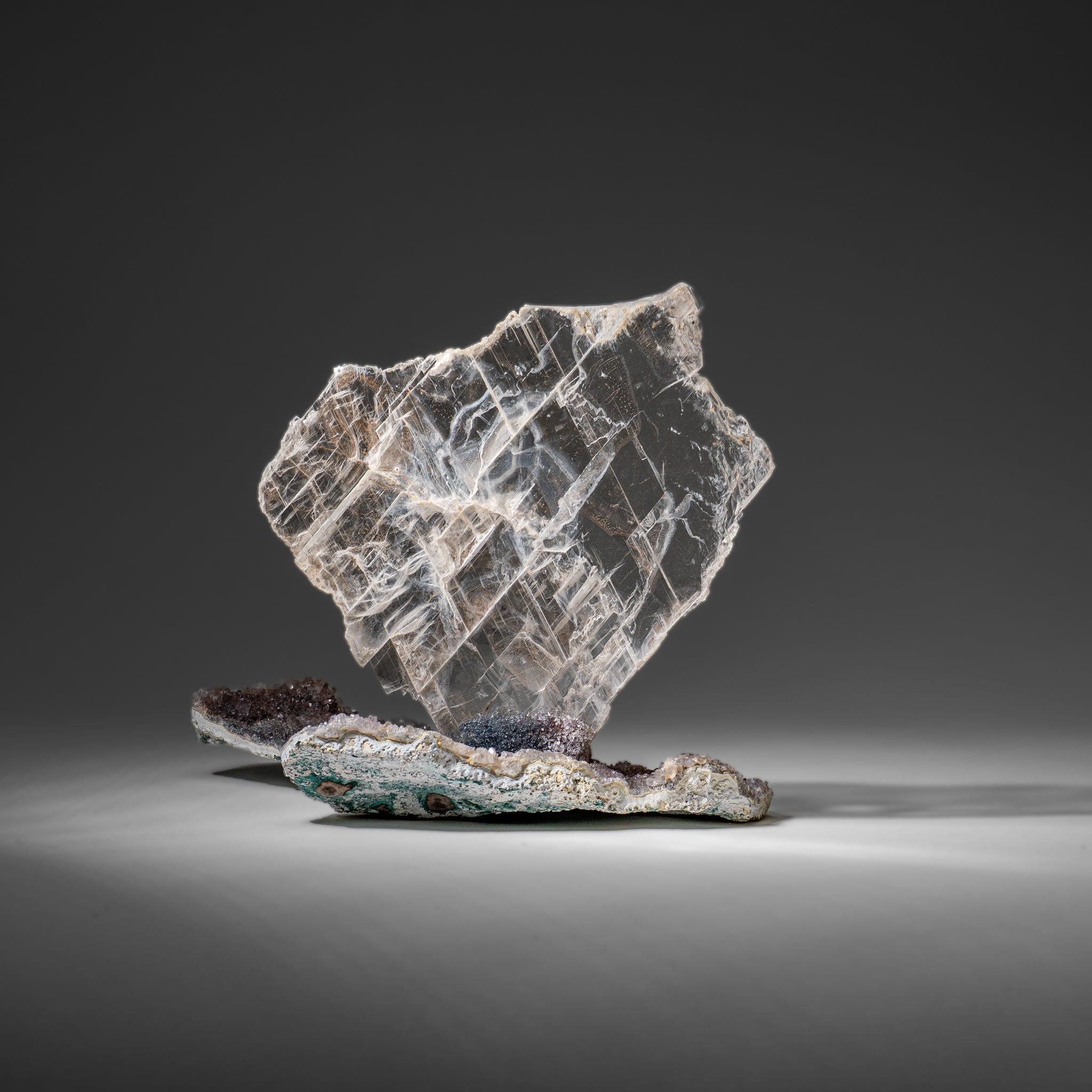 Gypsum Var. Selenite on Matrix from Rio Grande do Sul, Brazil (2.4 lbs)