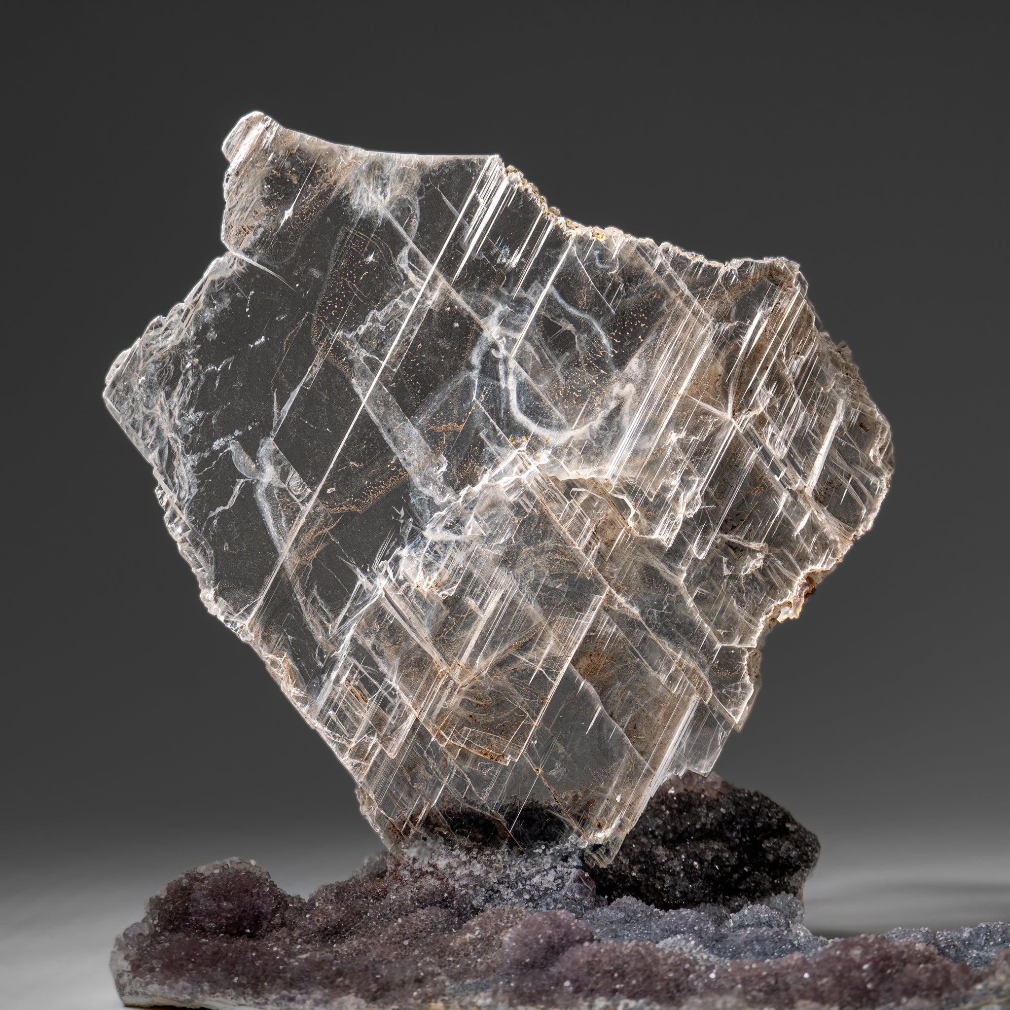 Gypsum Var. Selenite on Matrix from Rio Grande do Sul, Brazil (2.4 lbs)
