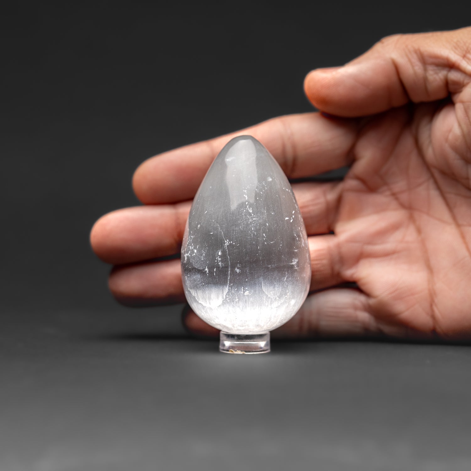 Genuine Polished Cats Eye Selenite Small Egg