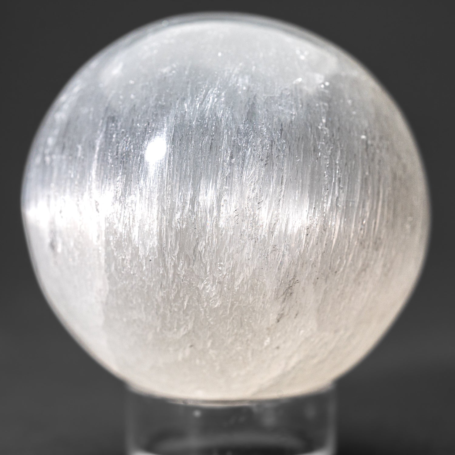 Genuine Polished Cats Eye Selenite (2") Small Sphere