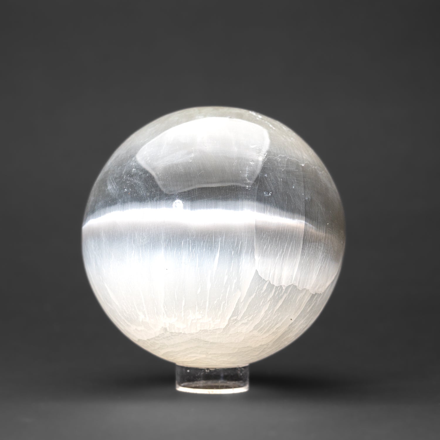 Genuine Polished Cats Eye Selenite (4") Large Sphere