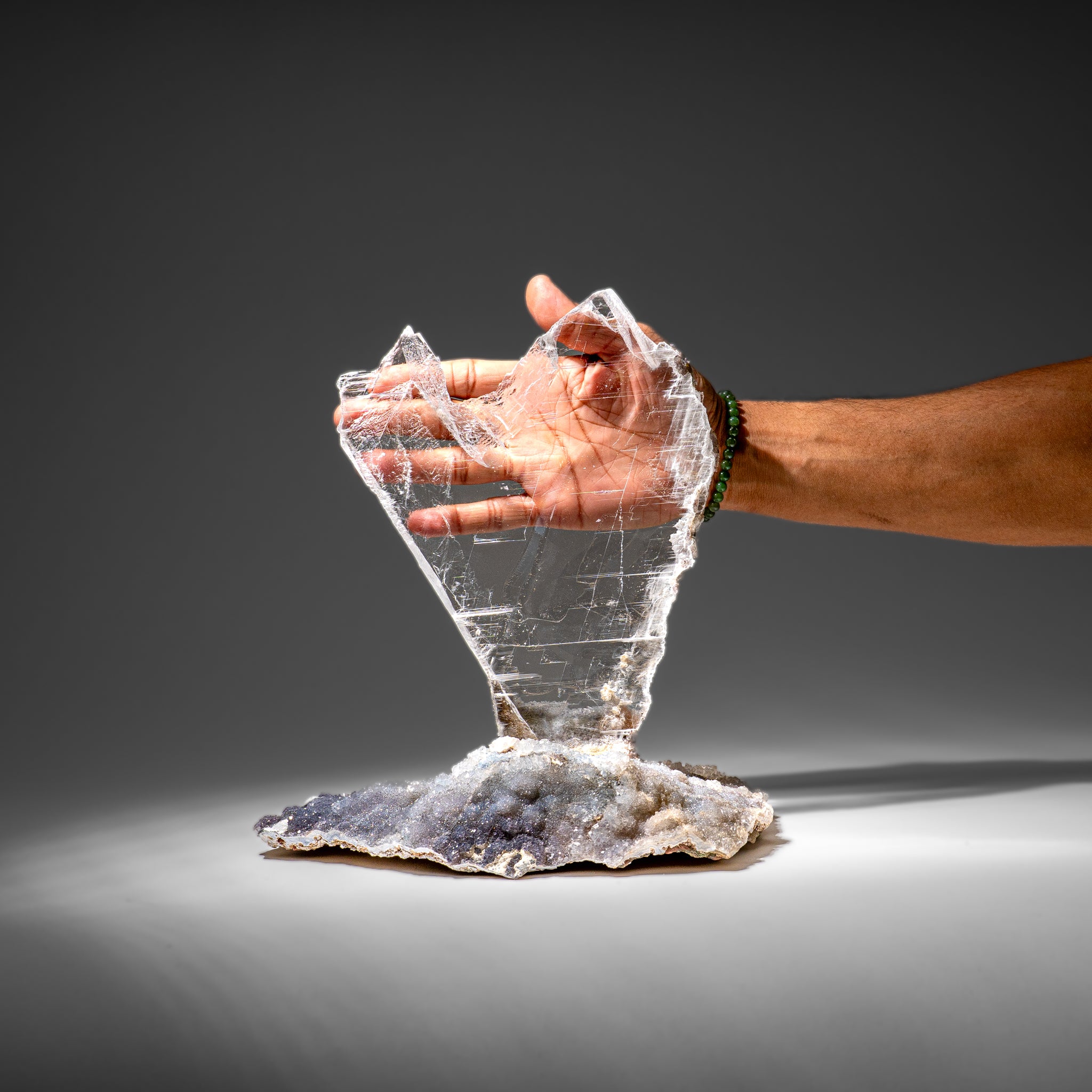 Gypsum Var. Selenite on Matrix from Rio Grande do Sul, Brazil (4.2 lbs)