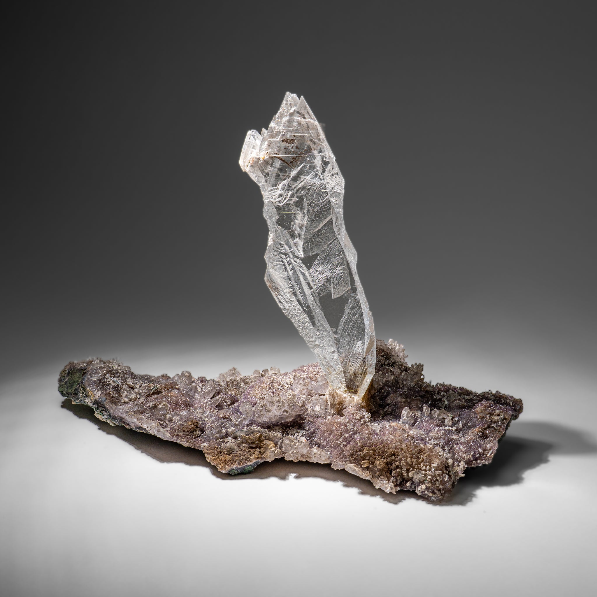 Gypsum Var. Selenite on Matrix from Rio Grande do Sul, Brazil (7.4 lbs)