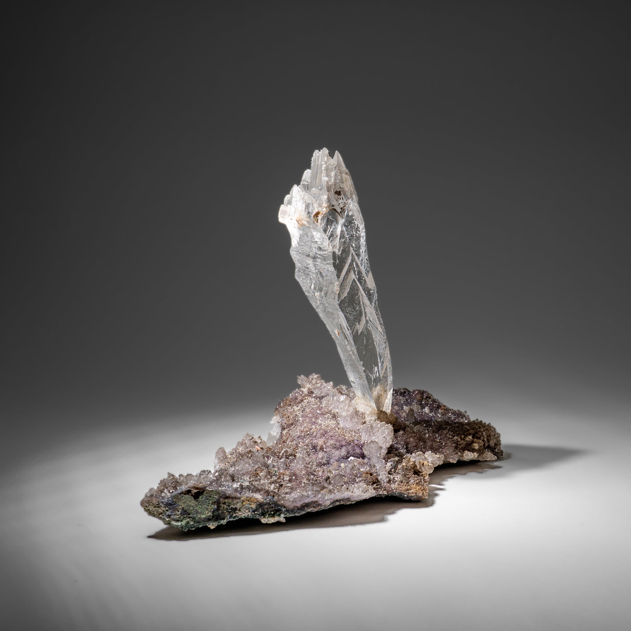 Gypsum Var. Selenite on Matrix from Rio Grande do Sul, Brazil (7.4 lbs)