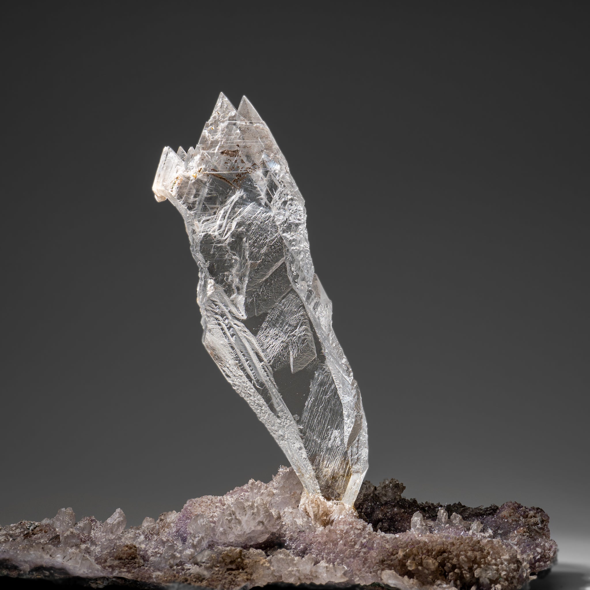 Gypsum Var. Selenite on Matrix from Rio Grande do Sul, Brazil (7.4 lbs)