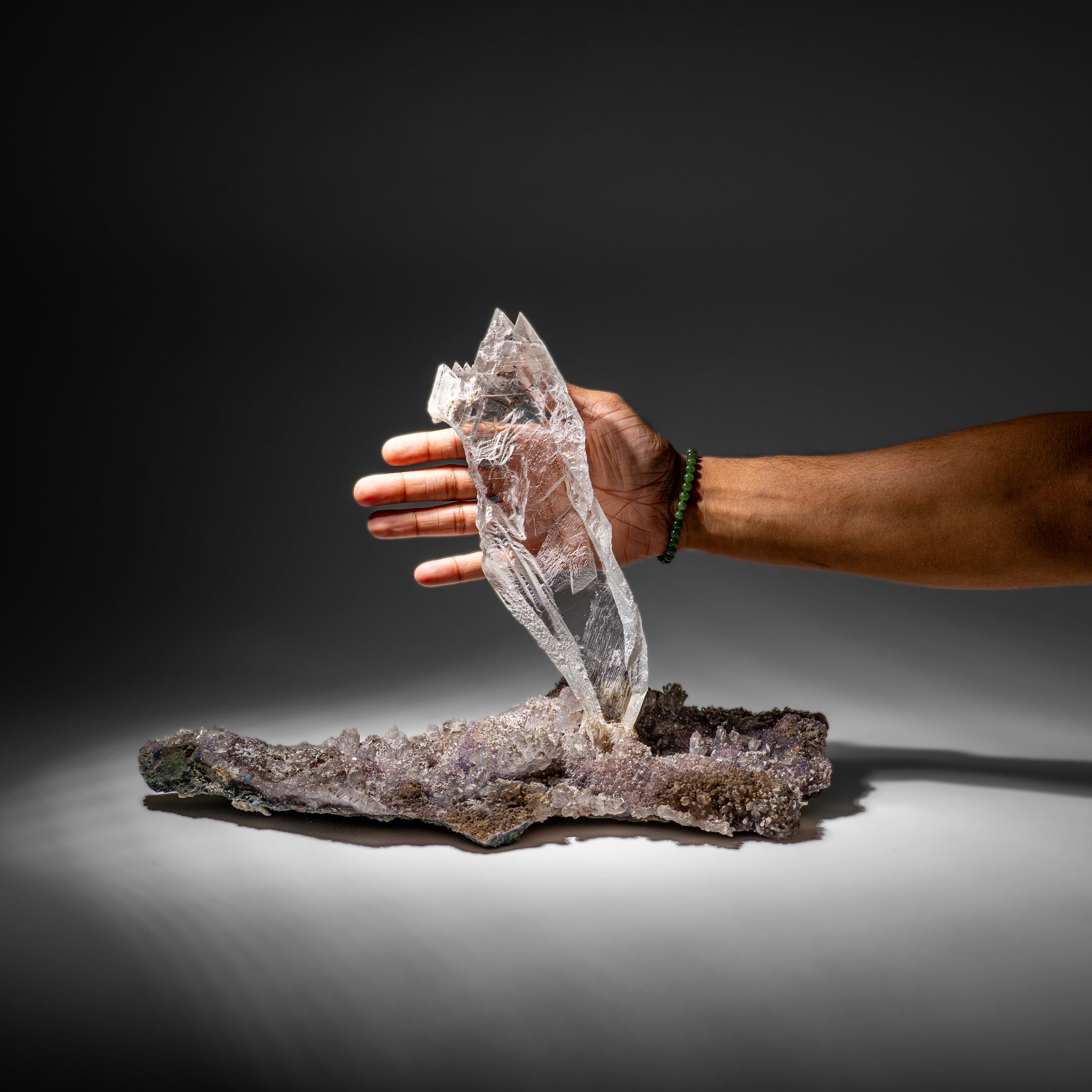 Gypsum Var. Selenite on Matrix from Rio Grande do Sul, Brazil (7.4 lbs)