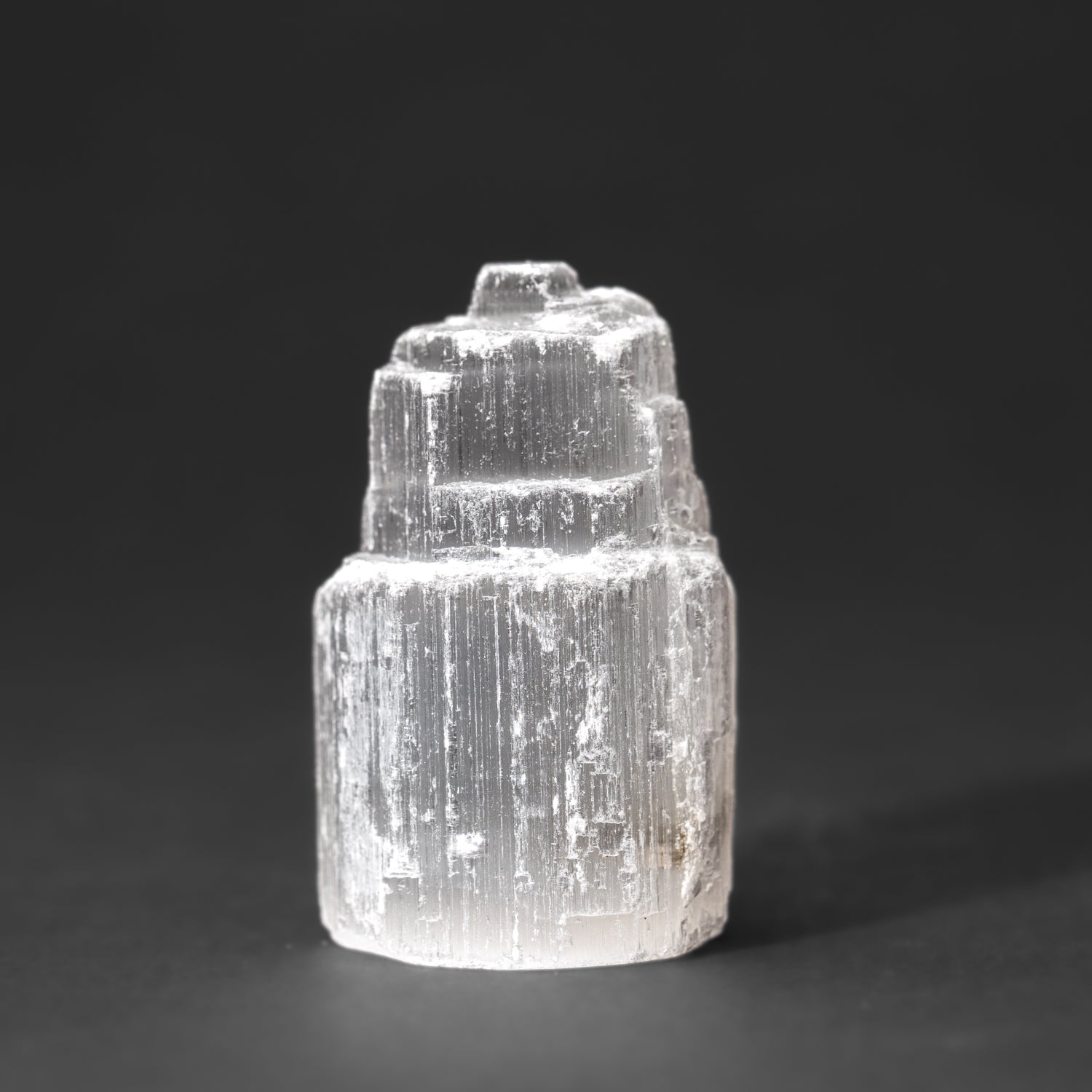 Small Cats-Eye Selenite (2.5") Castle Tower from Morocco