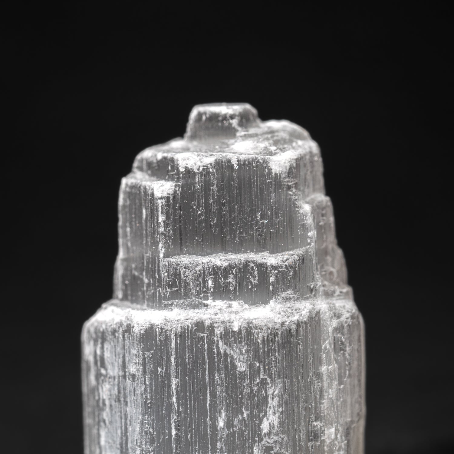 Small Cats-Eye Selenite (2.5") Castle Tower from Morocco