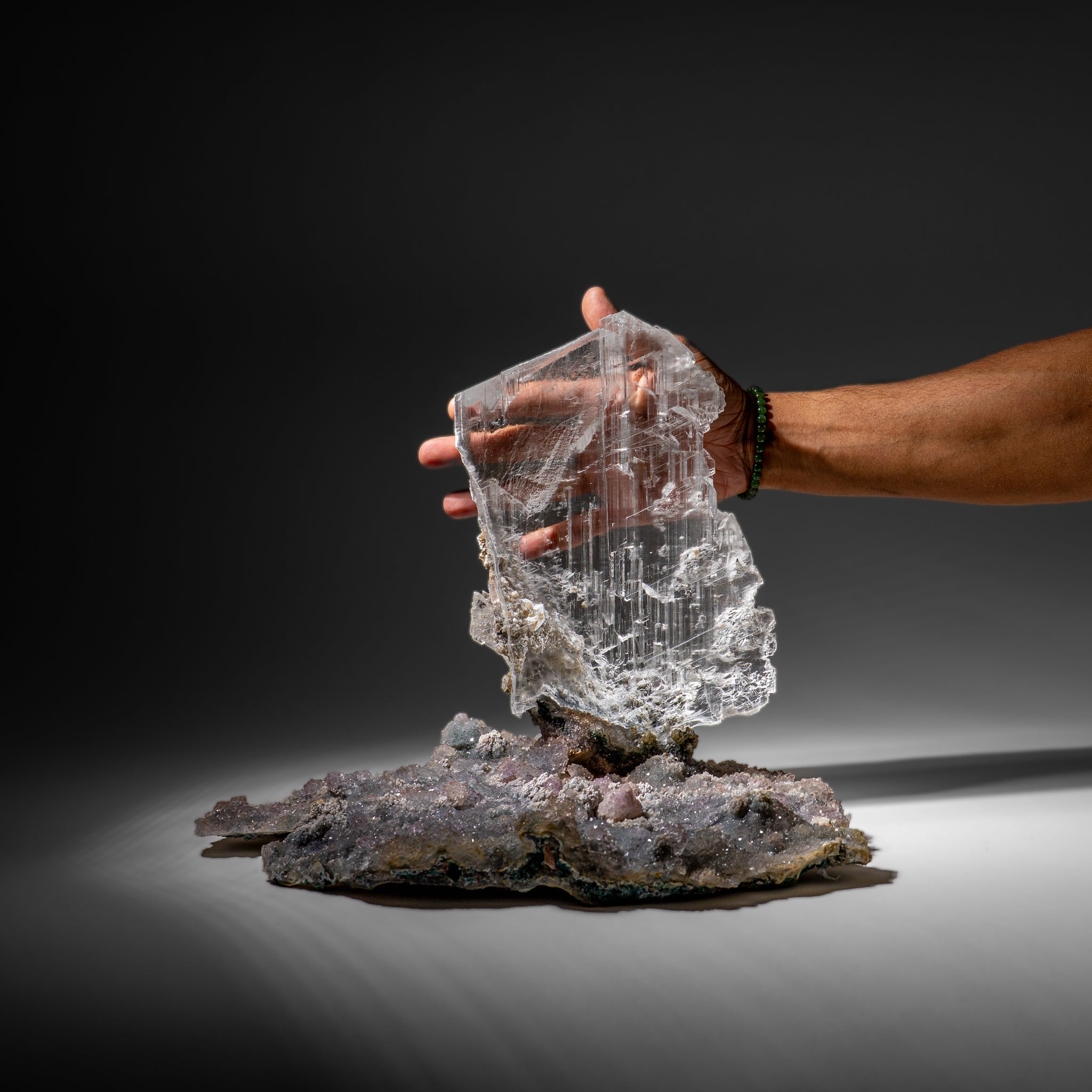 Gypsum Var. Selenite on Matrix from Rio Grande do Sul, Brazil (13.6 lbs)