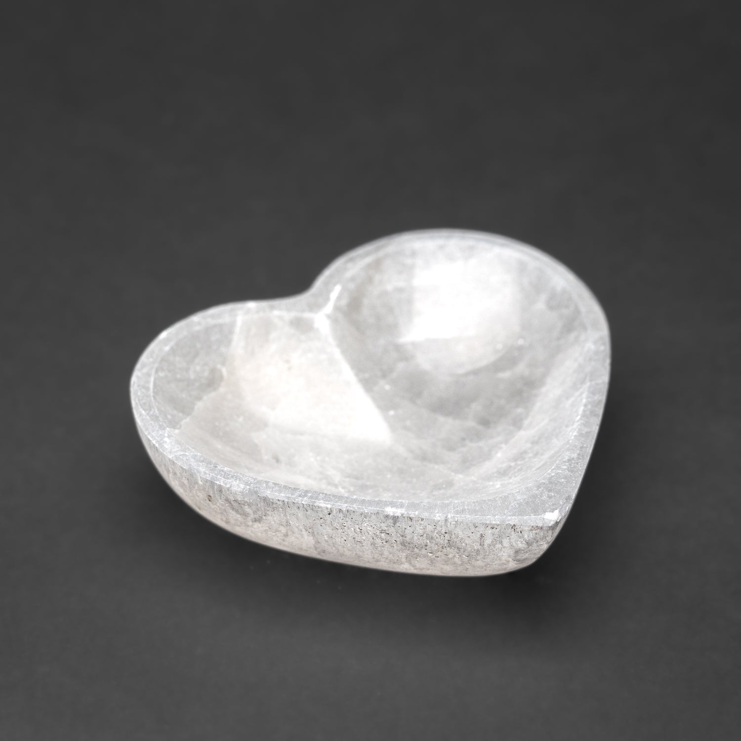 Genuine Polished Selenite Small Heart Bowl