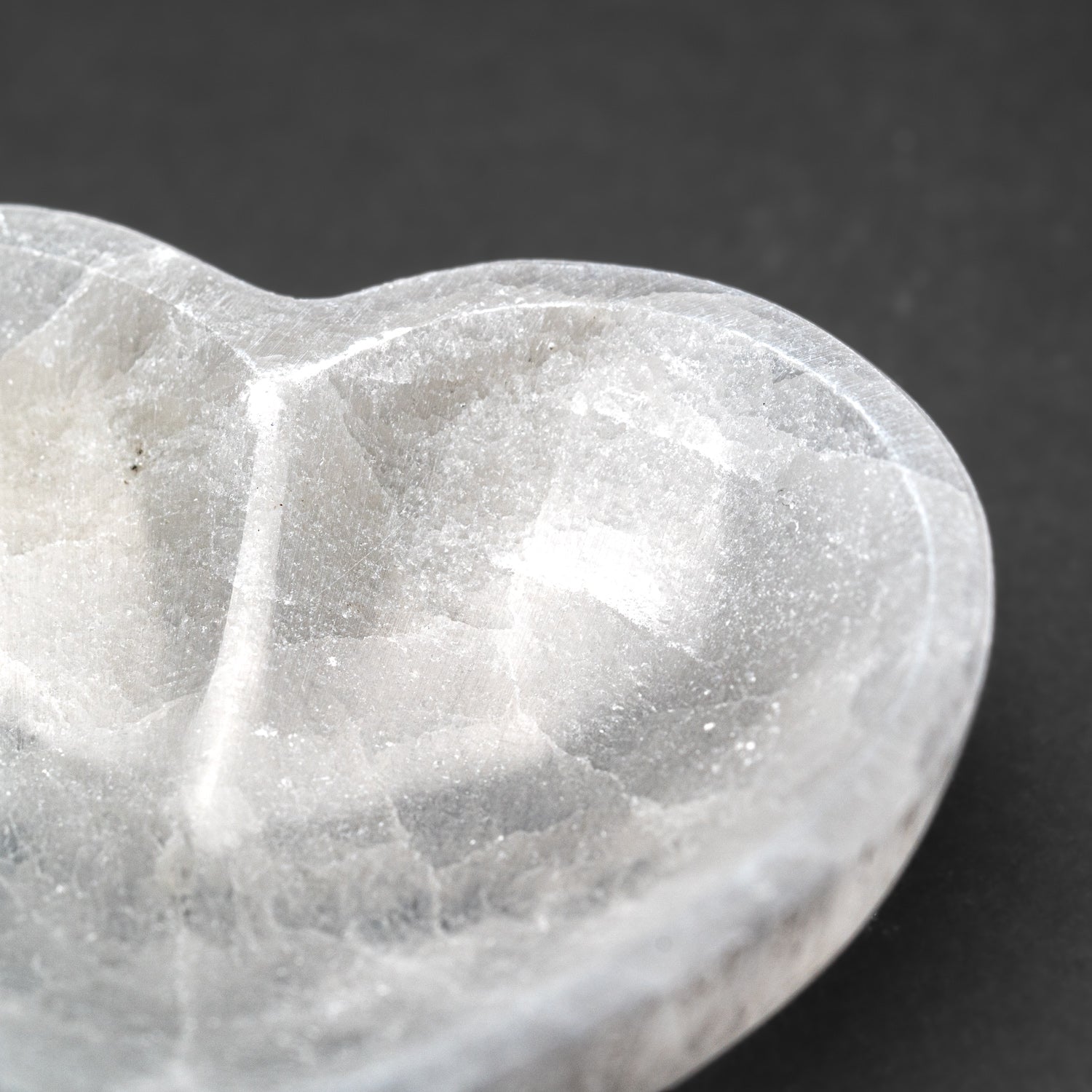 Genuine Polished Selenite Small Heart Bowl