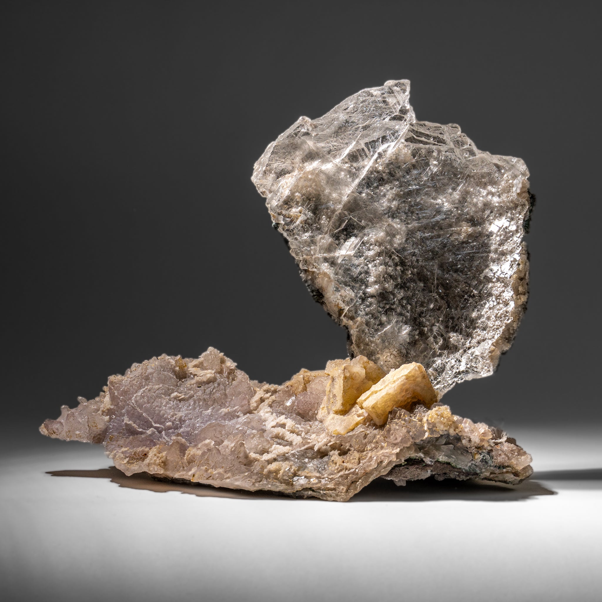 Gypsum Var. Selenite on Matrix from Rio Grande do Sul, Brazil (17.5 lbs)