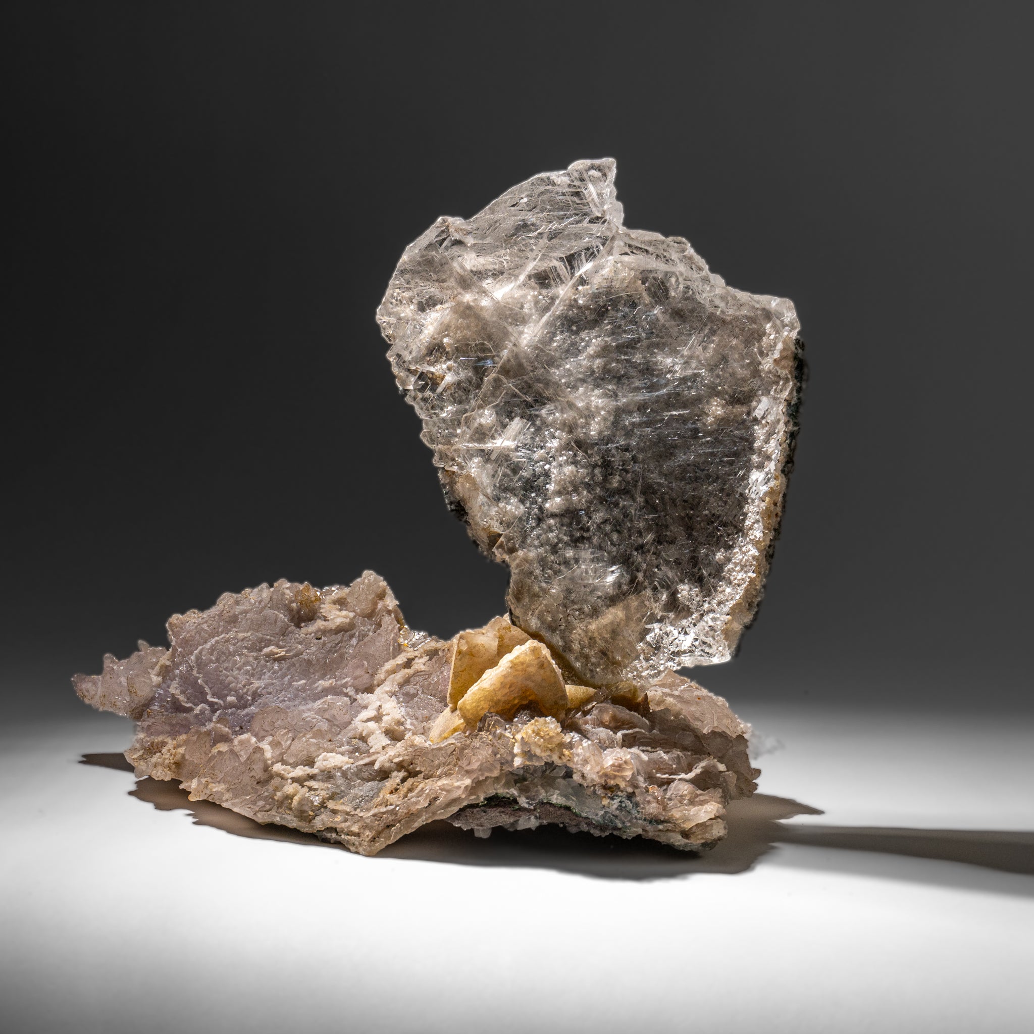 Gypsum Var. Selenite on Matrix from Rio Grande do Sul, Brazil (17.5 lbs)