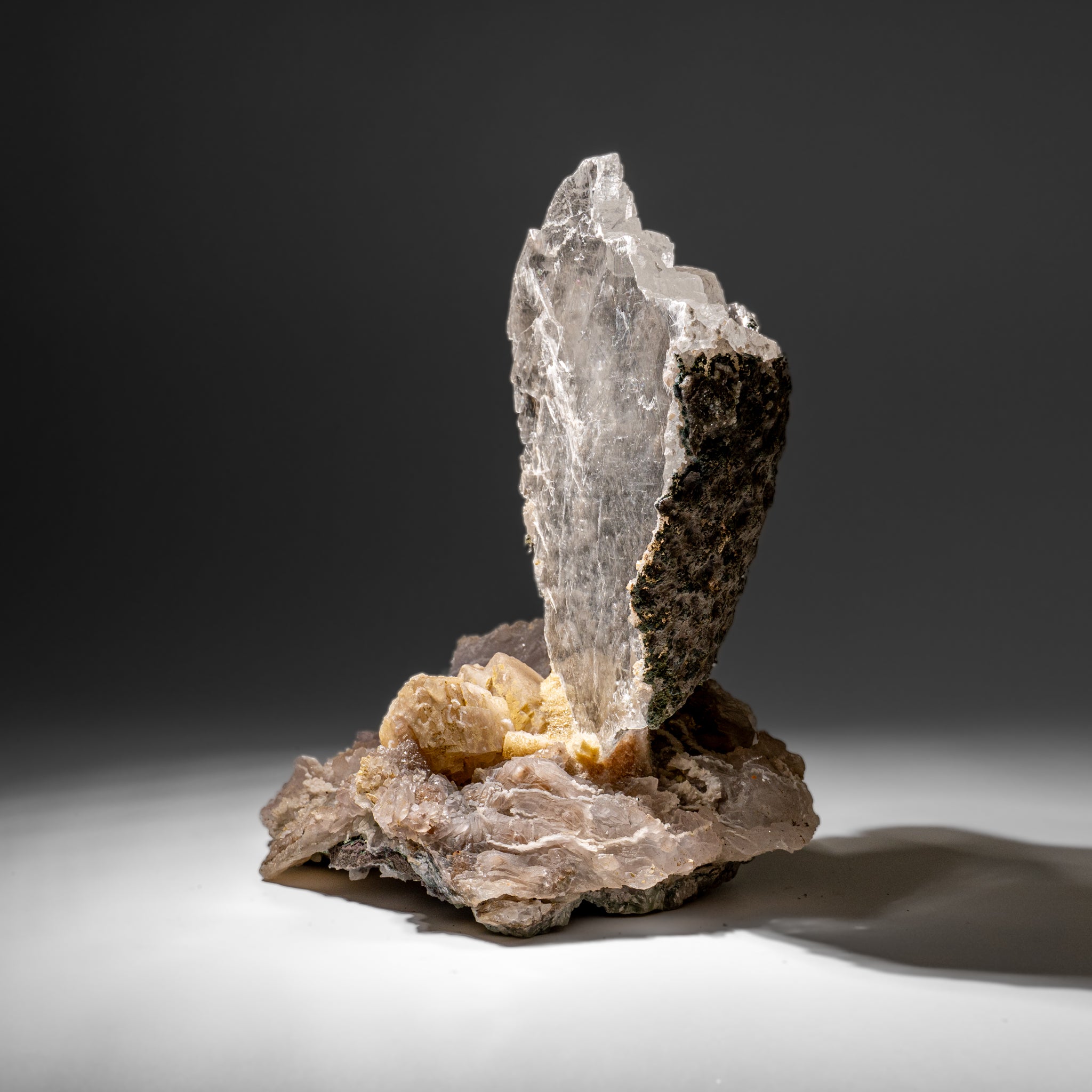Gypsum Var. Selenite on Matrix from Rio Grande do Sul, Brazil (17.5 lbs)
