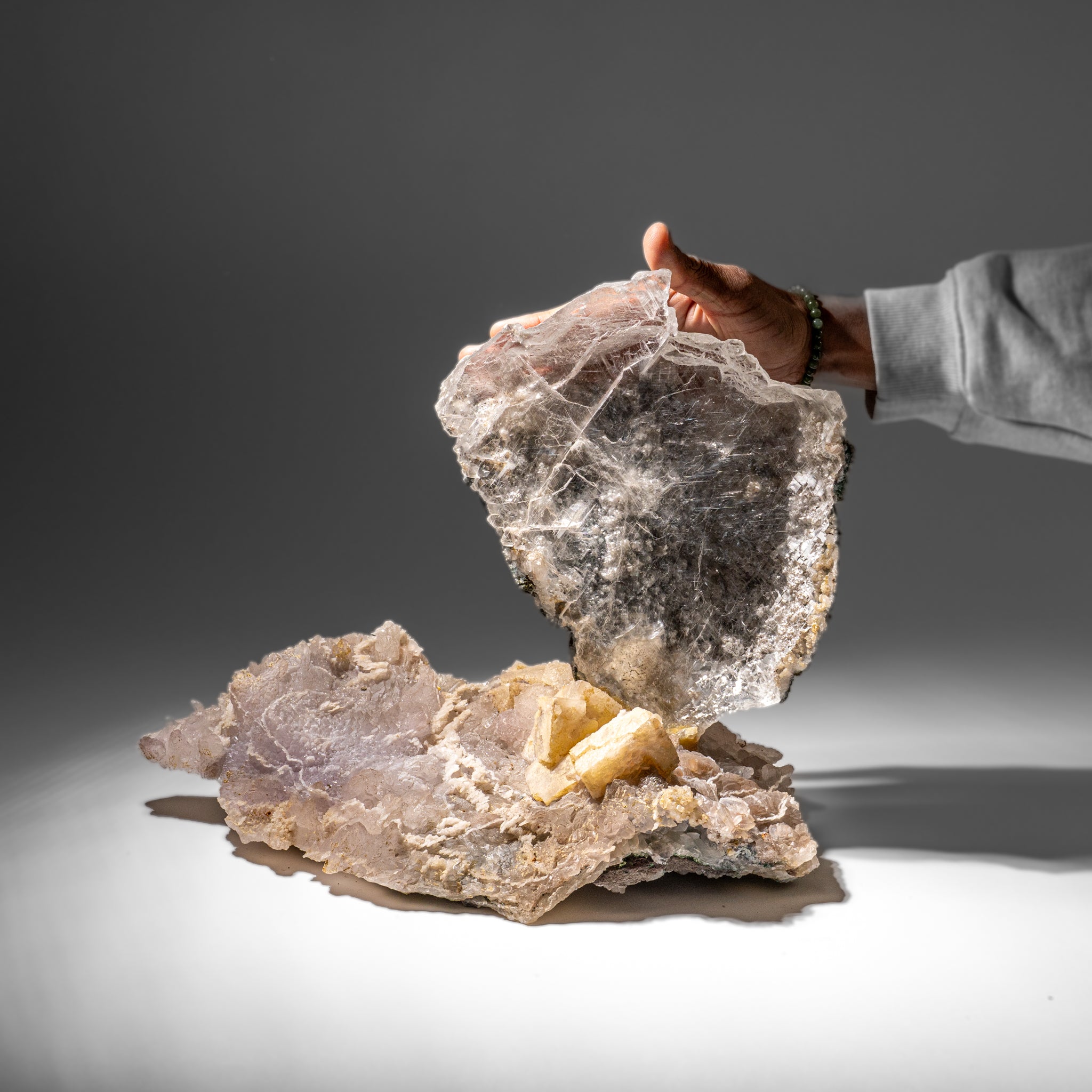 Gypsum Var. Selenite on Matrix from Rio Grande do Sul, Brazil (17.5 lbs)