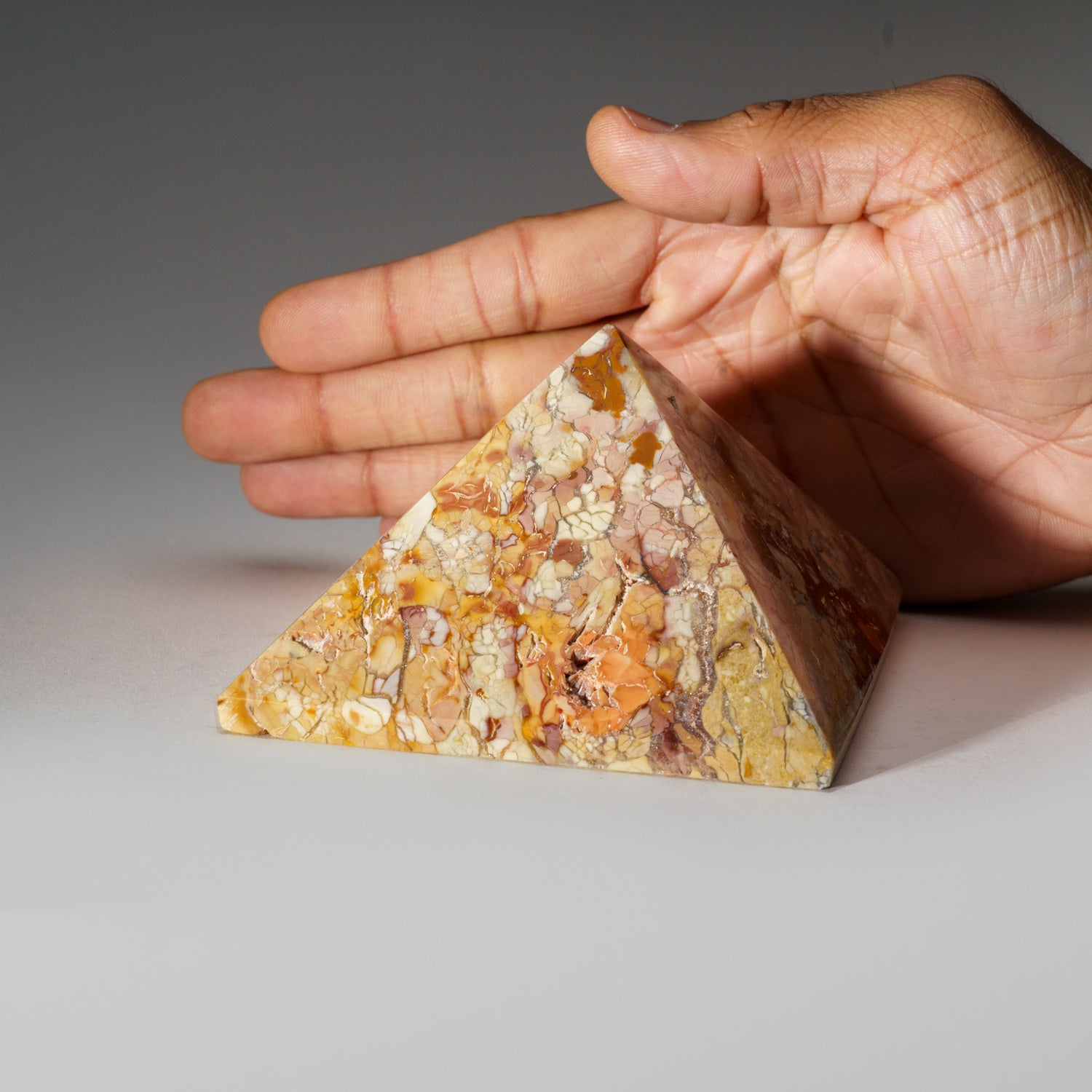 Polished Picture Jasper Pyramid from Madagascar (1.5 lbs)