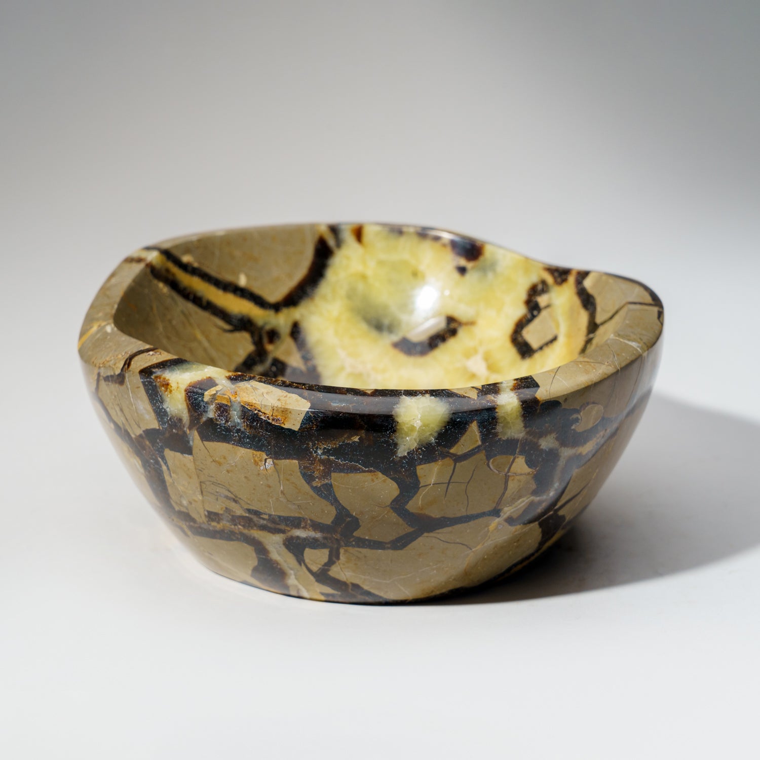 Genuine Polished Septarian Bowl from Madagascar (3.5 lbs)