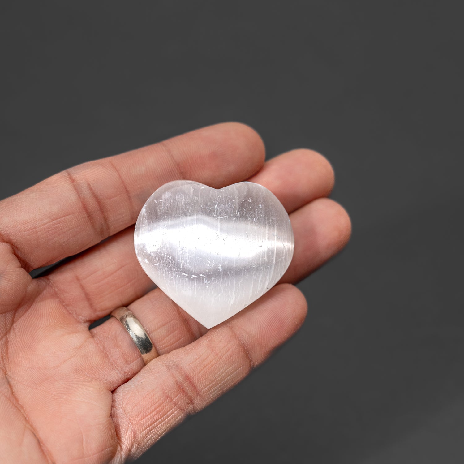 Selenite Crystal Heart (Small) from Morocco